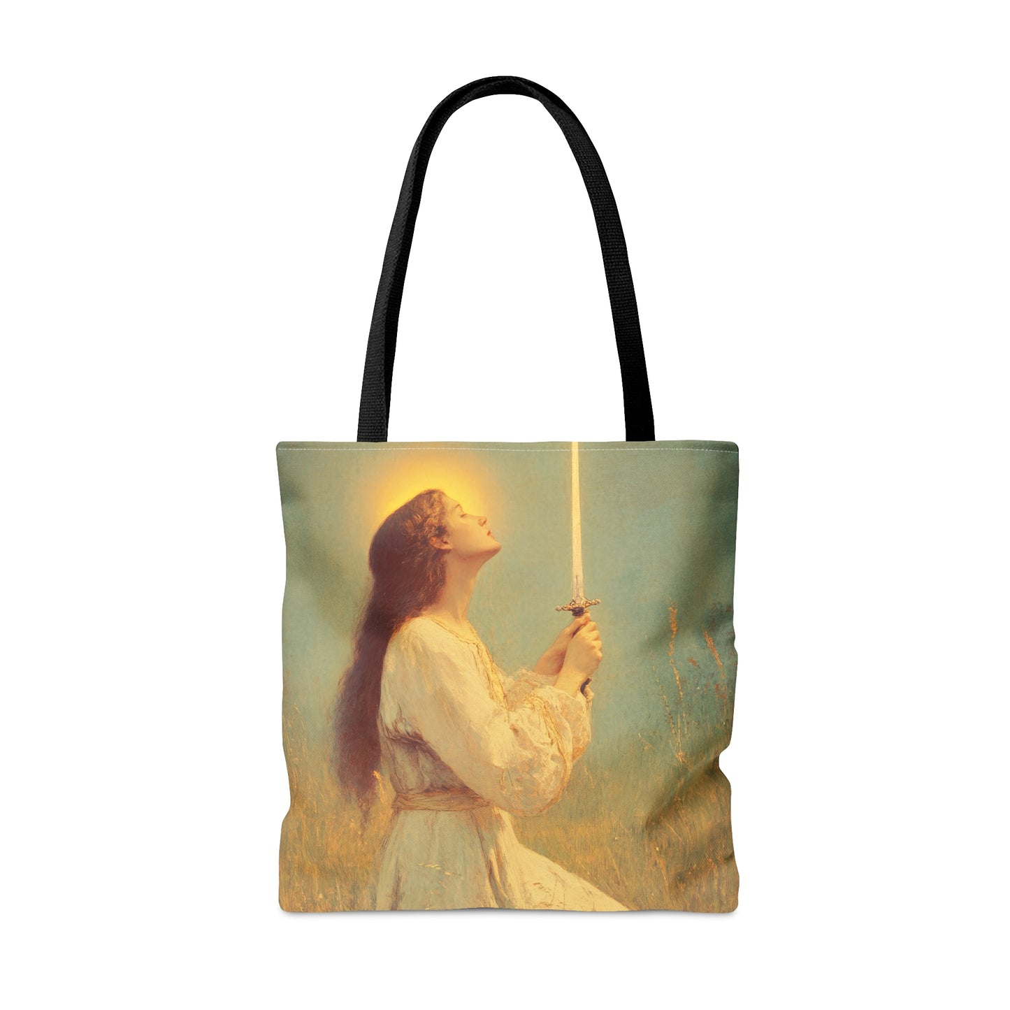 Saint Joan of Arc - Tote Bag - Large Medium Small Faith Art Bag - Bible Study Faith Purse - Double Sided