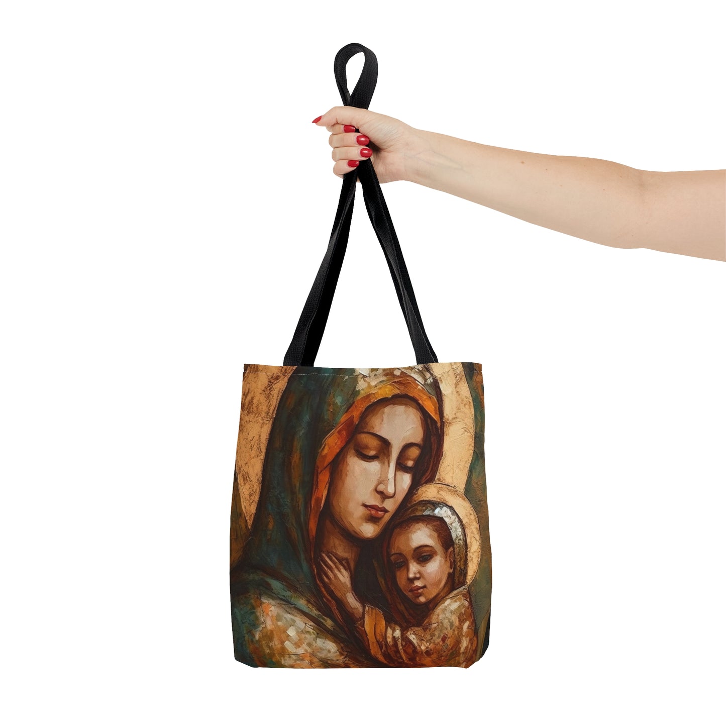 Mother's Blessing - Virgin Mary and the Christ Child Tote Bag - Large Medium Small Faith Art Bag - Re usable Tote Purse - Catholic Art Bag