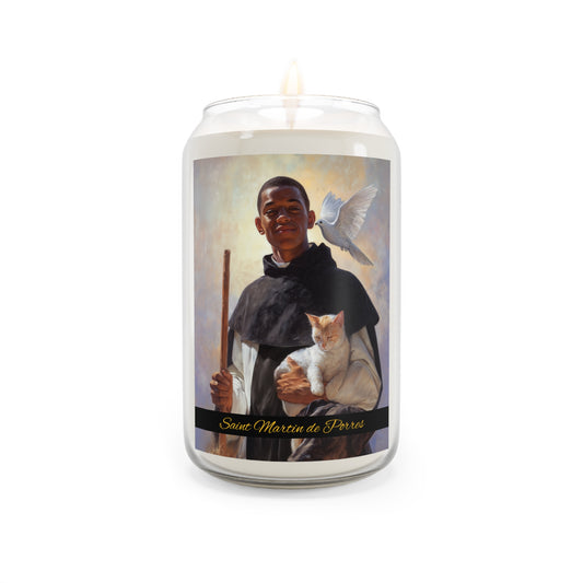 Saint Martin de Porres - Scented Prayer Candle, 13.75oz - Tall Size - Religious Prayer Candle