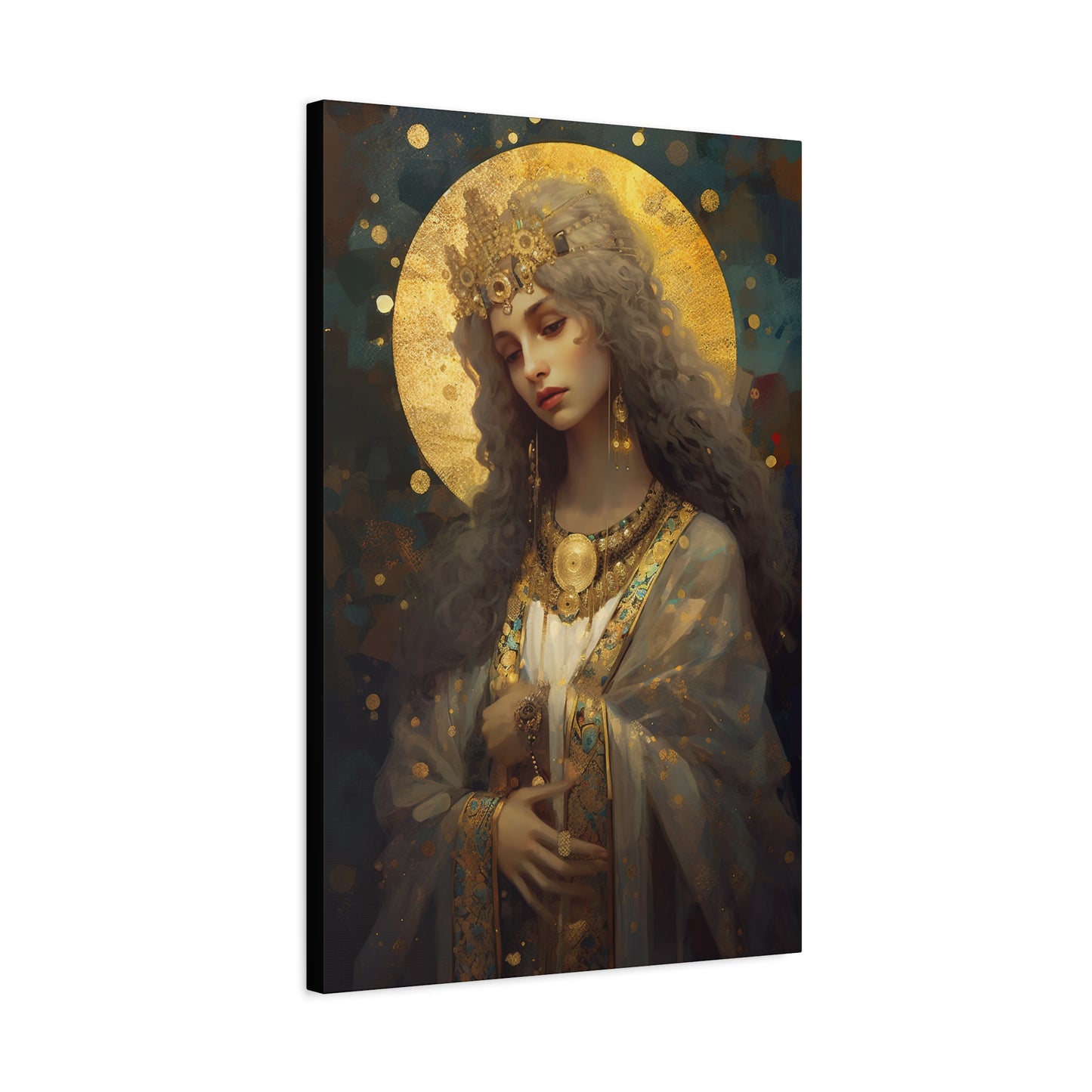 Saint Catherine of Alexandra - Museum Wrapped Canvas - Sanctified Souls Print - Religious Art for your Home