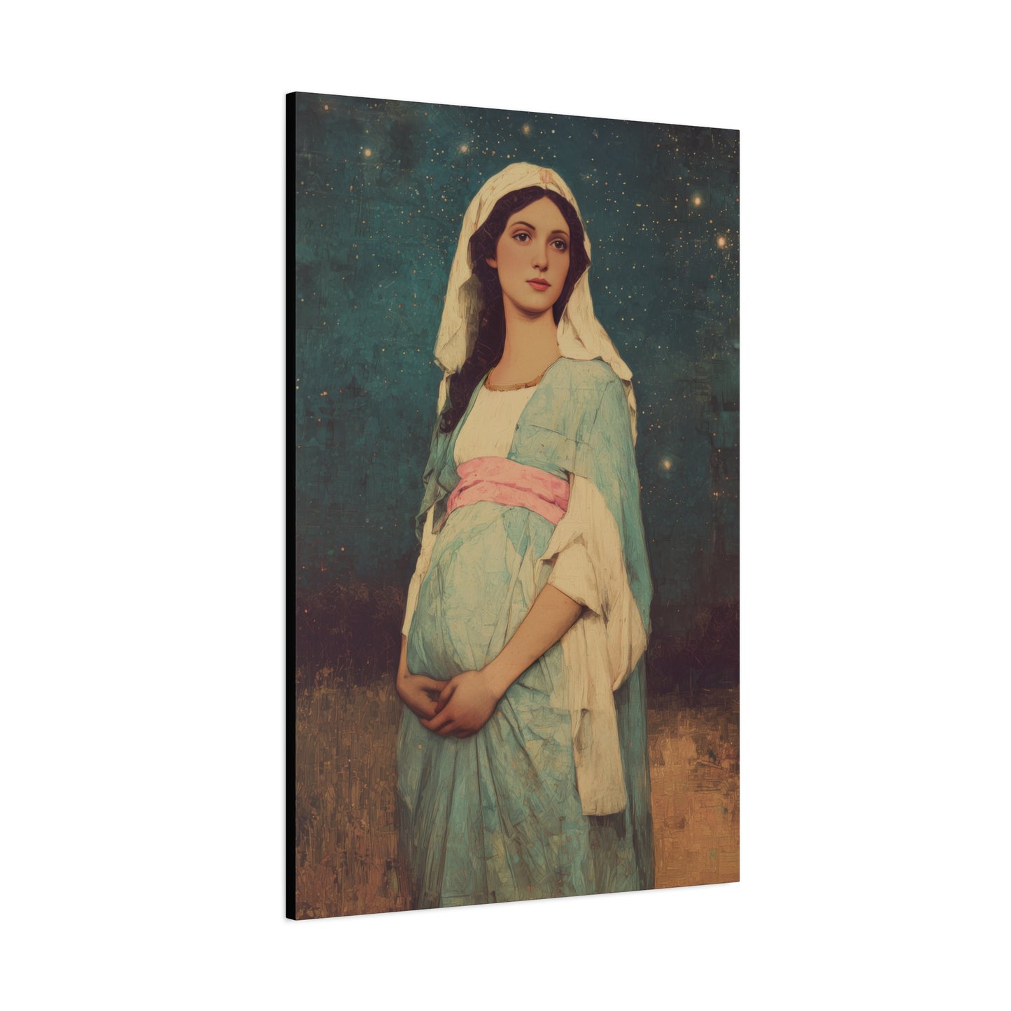 Our Lady of 'O' - Our Lady of Expectation - Mother Mary - Marian Art - Gallery Wrapped Canvas - Print - Catholic Art Print
