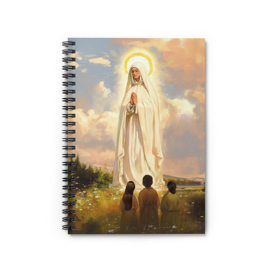 Our Lady of Fátima - Sanctified Souls Art - Religious - Spiral Notebook - Ruled Line - Catholic Religious art present gift