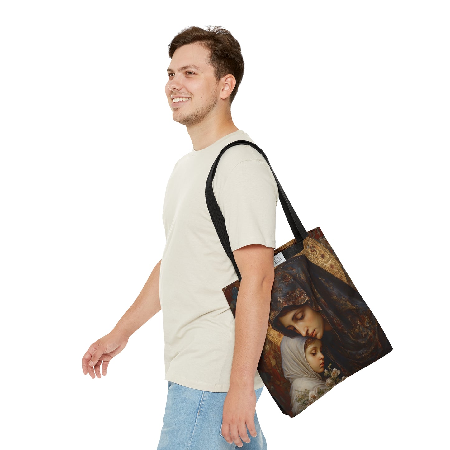 Mary, Mother of God - Protectress of Families Tote Bag - Large Medium Small Faith Art Bag - Catholic Faith Purse - Religious Carry All