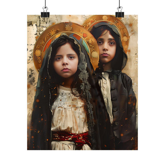 Saints Jacinta and Francisco Marto - Sanctified Souls Print - Multiple Sizes - Premium Matte Vertical Posters