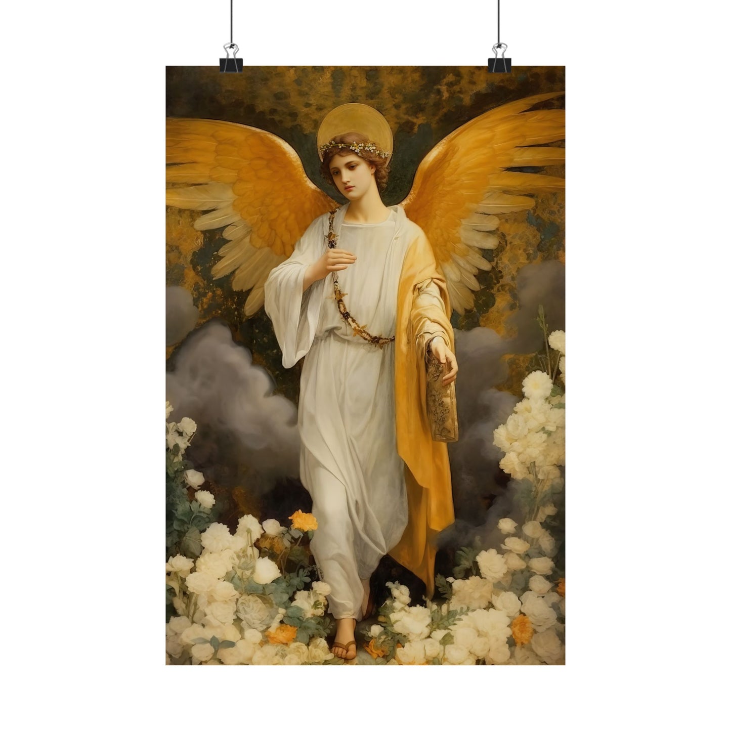 Saint Gabriel  the Archangel - Sanctified Souls Print - Multiple Sizes - Premium Matte Vertical Posters