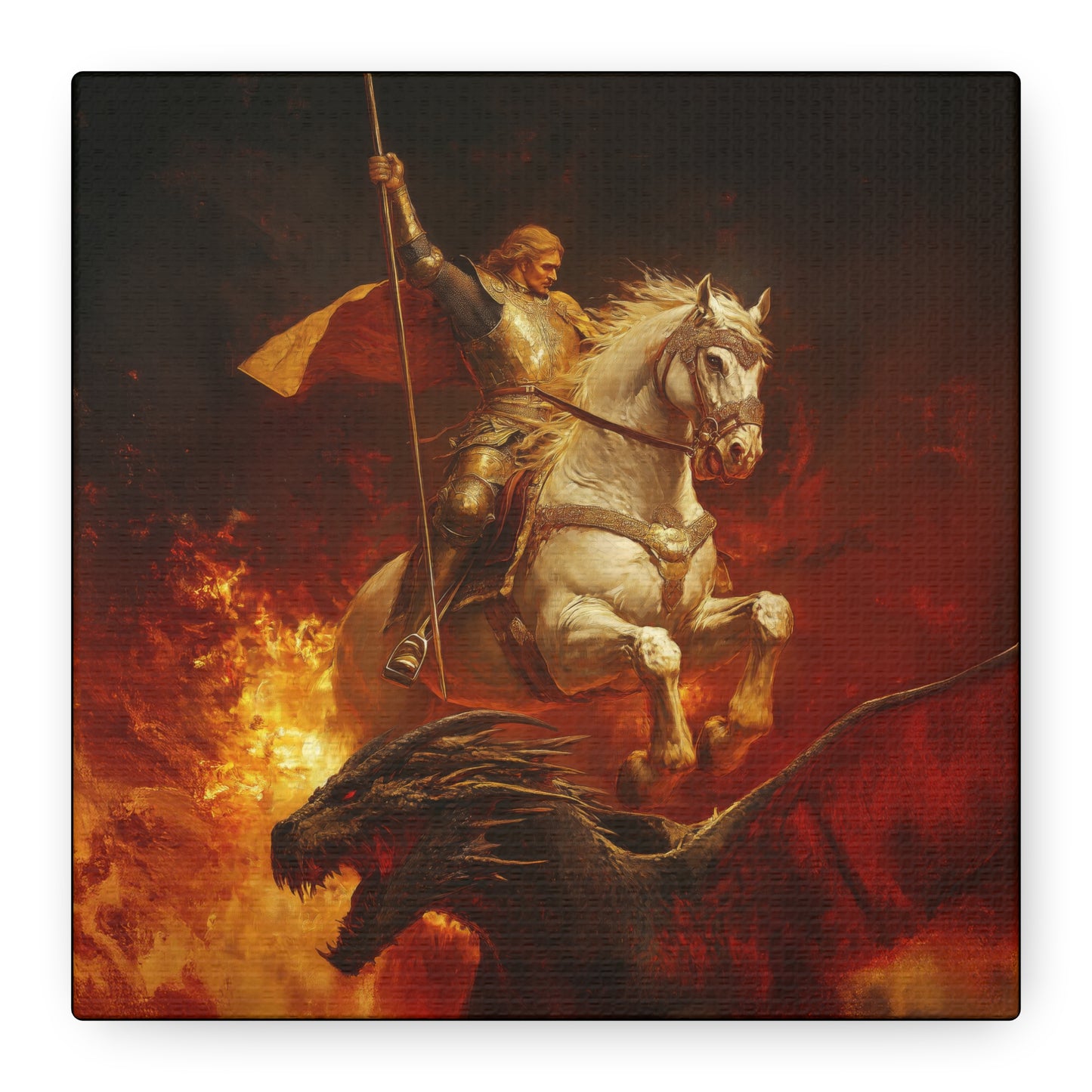 Saint George -  Museum Wrapped Canvas - Sanctified Souls Print - Religious Art for your Home - Catholic Patron Saint Art