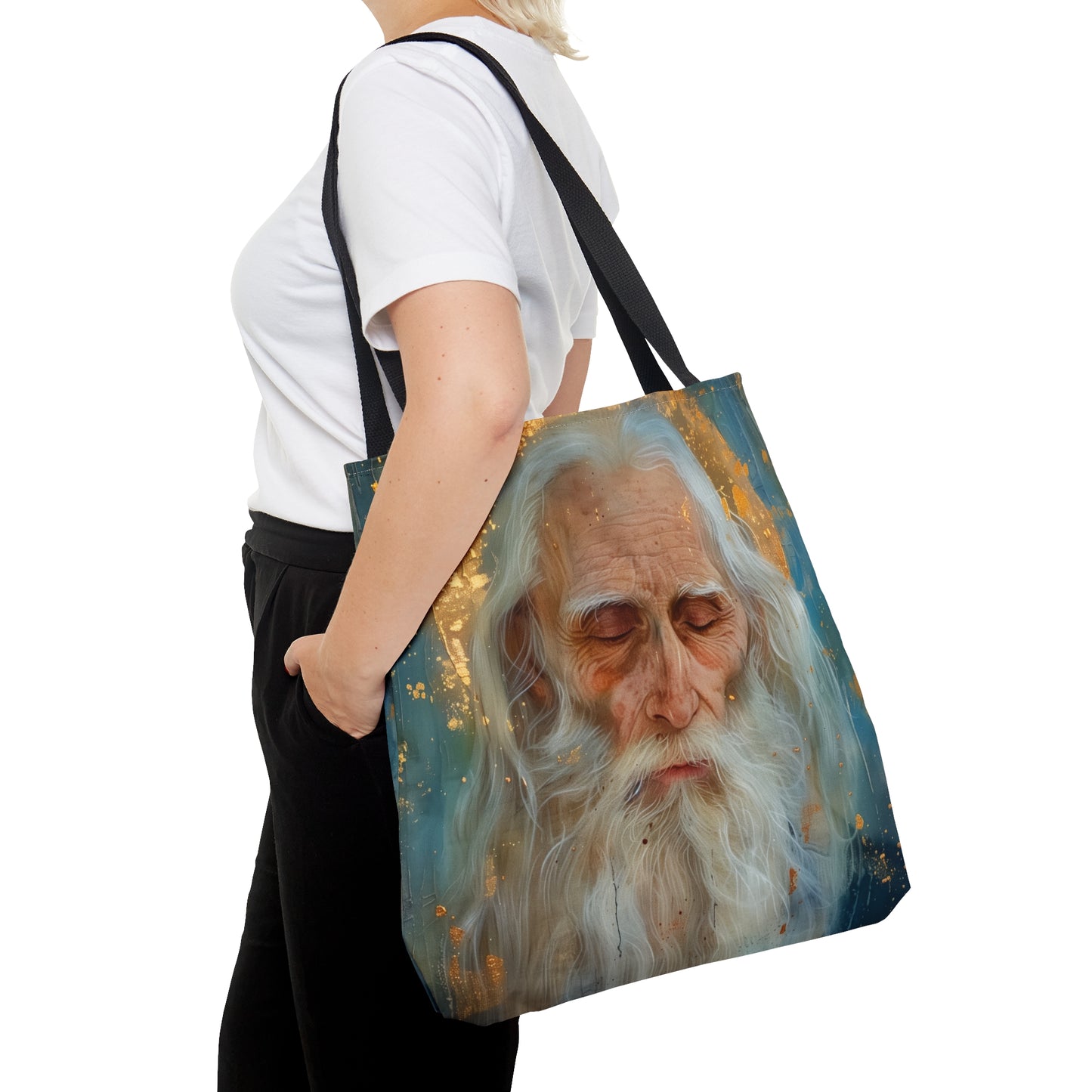 Saint Paul the Simple Tote Bag - Large Medium Small Faith Art Bag - Catholic Faith Art purse - Double Sided