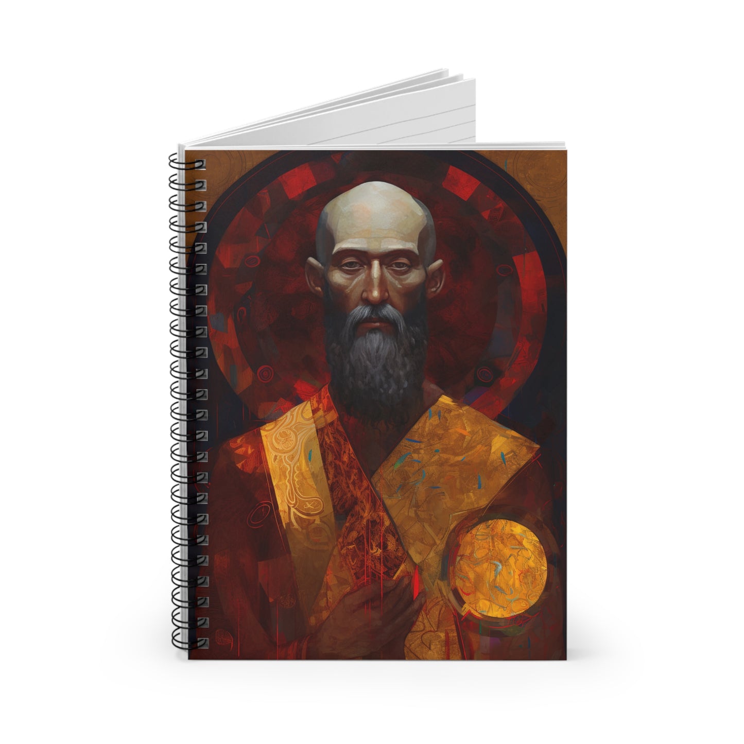 Saint Bartholomew the Apostle Journal - Sanctified Souls Art - Religious Based Notebook - Spiral Notebook - Ruled Line