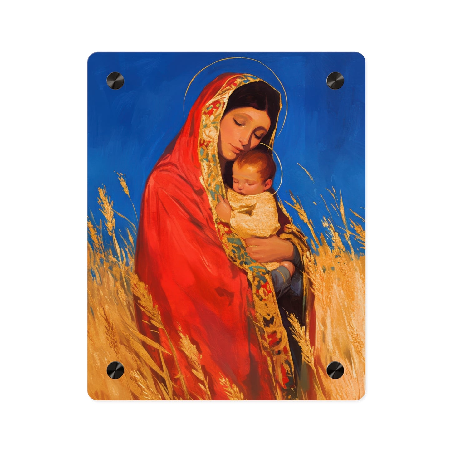 Our Lady of the Harvest - Wall Art Panel - Ready to Hang Acrylic Print - Catholic Saint Art - Patron Saint Print