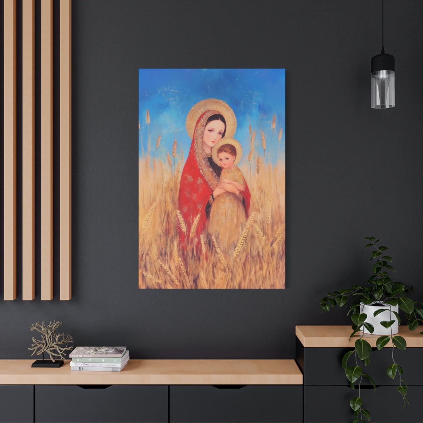 Our Lady of the Harvest  - Multiple Sizes - Catholic Home art - Museum Wrapped Canvas - Sanctified Souls Print