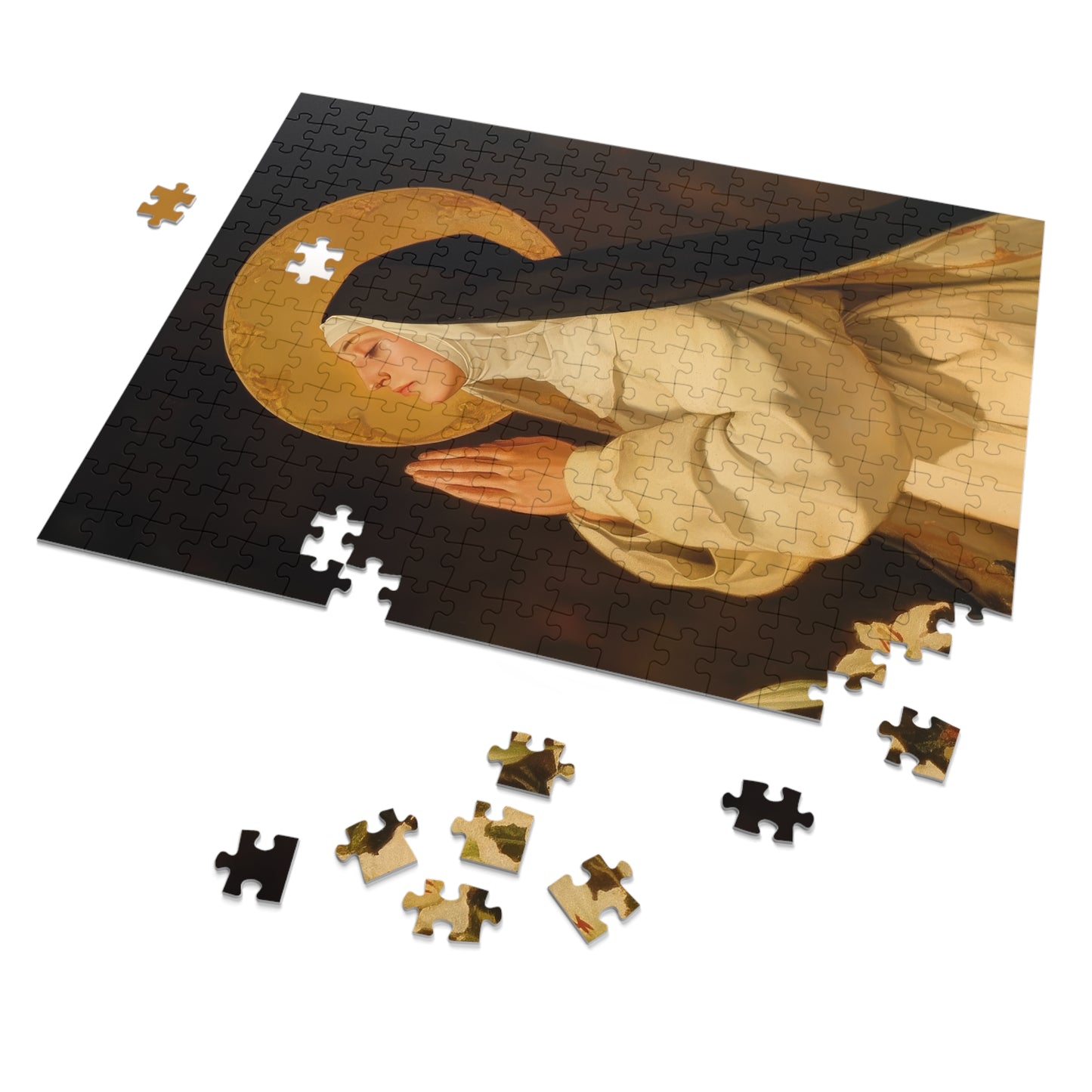 Saint Lutgardis - Puzzle and Keepsake Tin - Religious (30, 110, 252, 500,1000) - Religious Catholic Puzzle Art