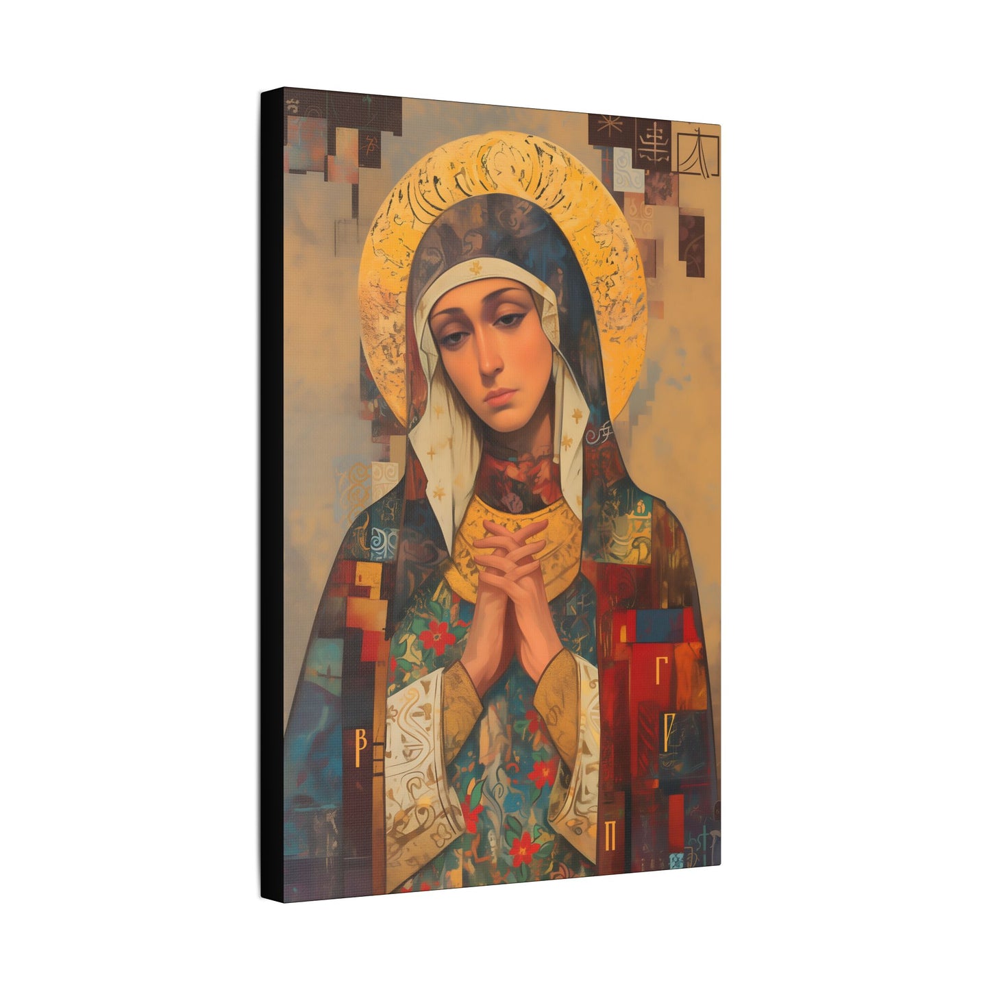 Virgin Mary - Holy Mother of Grace  - Museum Wrapped Canvas - Print - Religious Art for your Home - Catholic art print