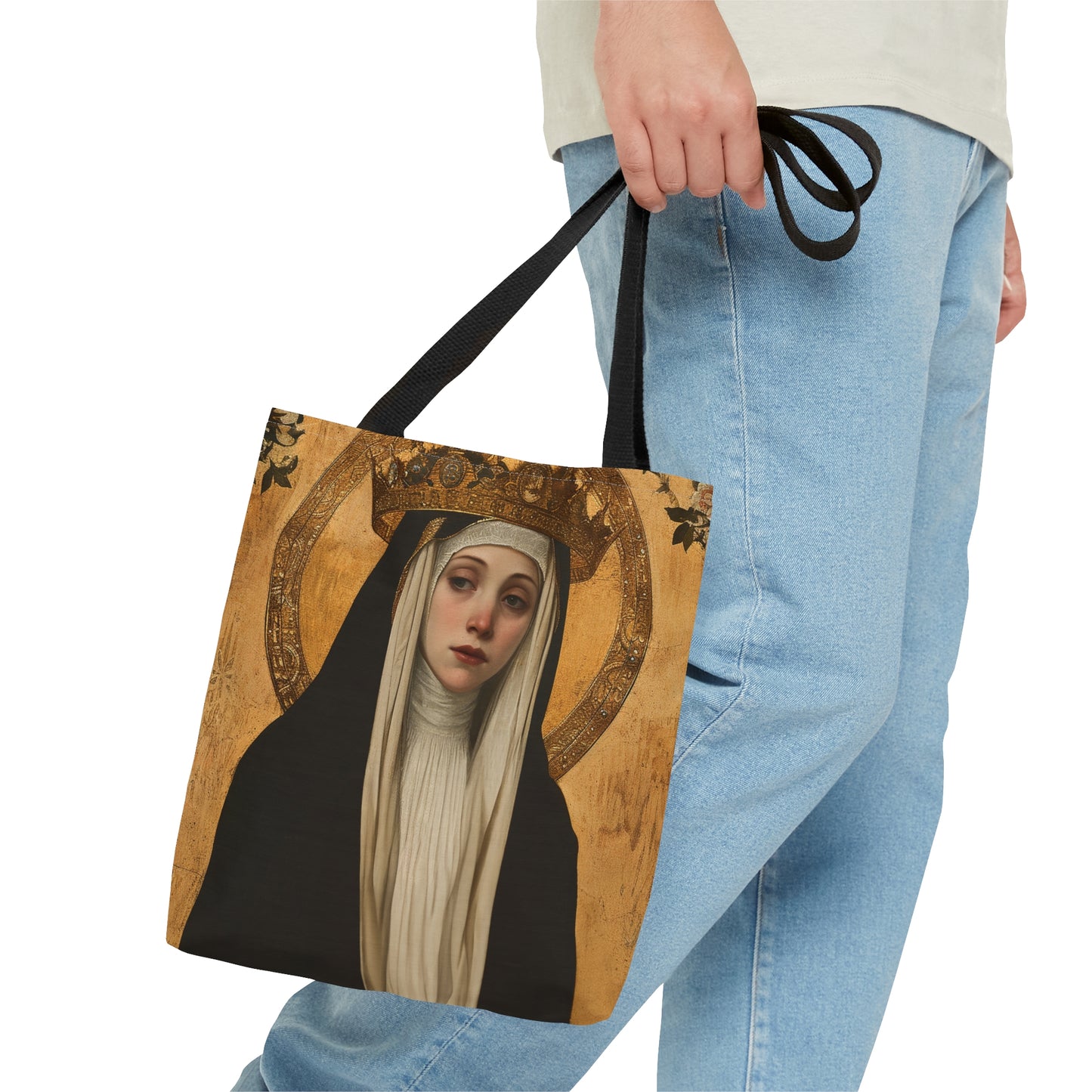 Saint Margaret of Hungary Tote Bag - Purse - Three sizes - Large Medium Small Faith Art Bag - Catholic faith carry-all purse - Double Sided