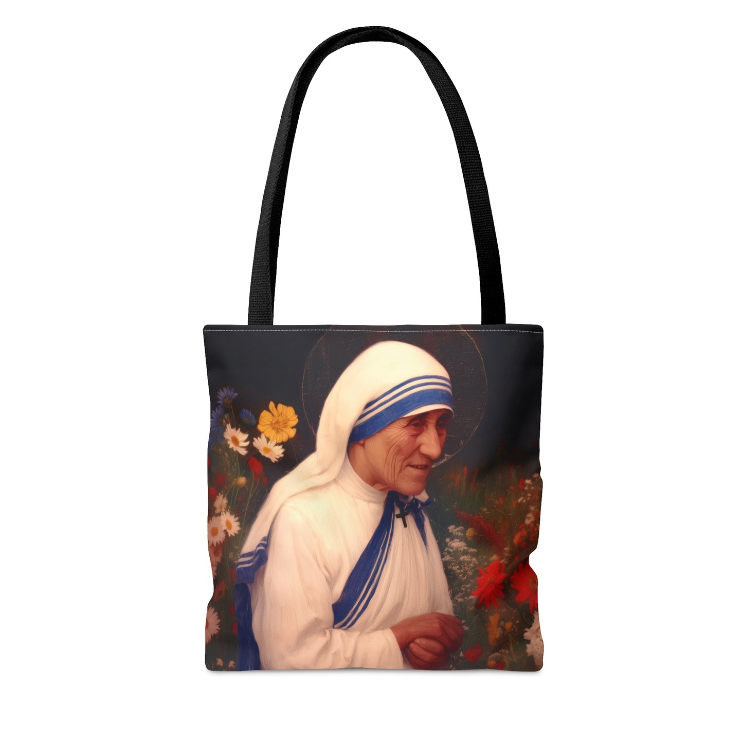 Saint Teresa of Calcutta - Tote Bag - Large Medium Small Faith Art Bag - Bible Study Faith Purse - Double Sided