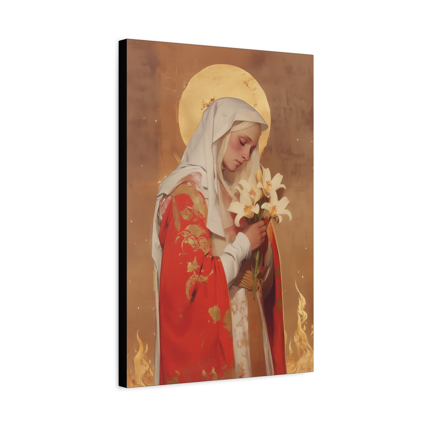 Saint Faith of Agen - Gallery Wrapped Canvas - Print - Religious Art for your Home - Catholic Art