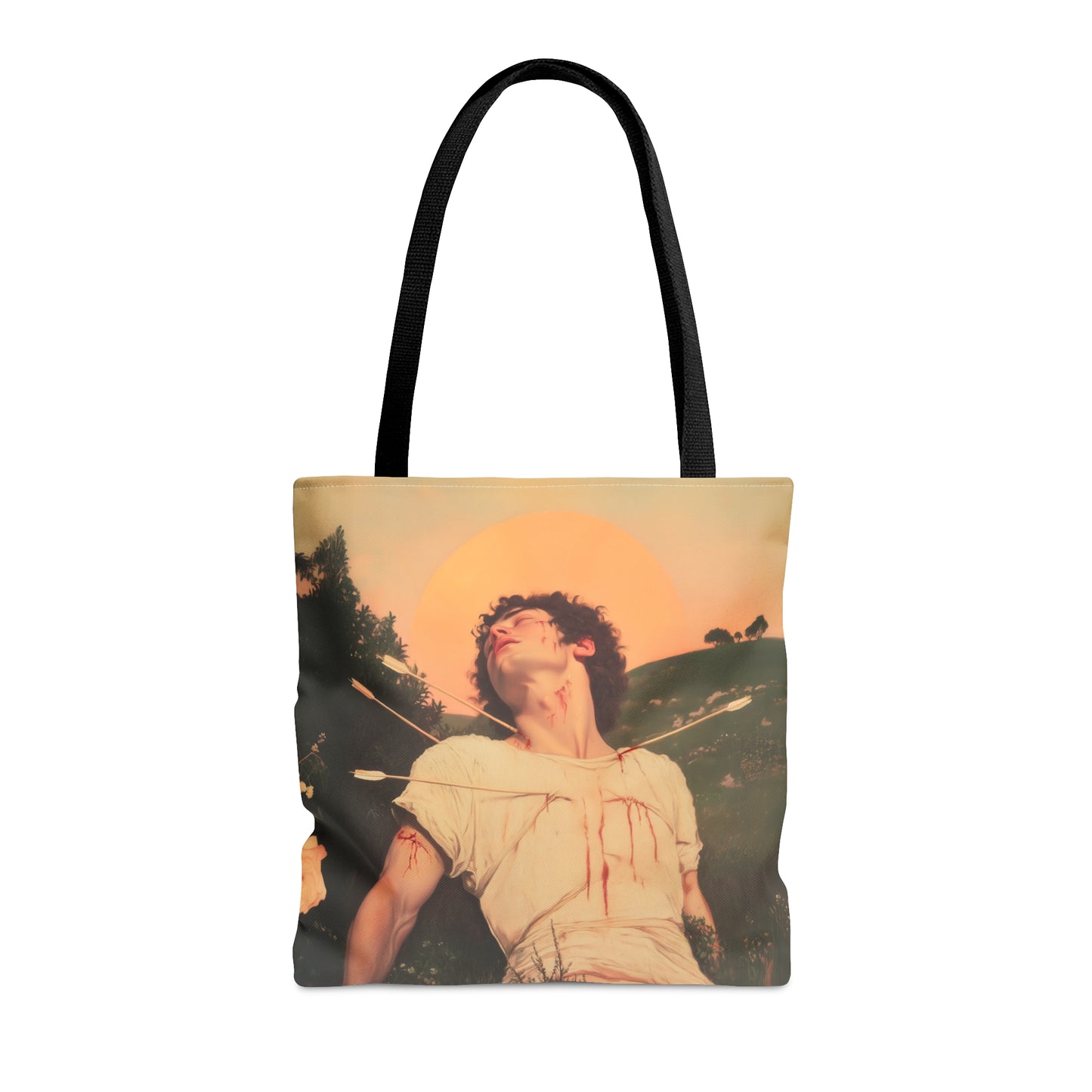 Saint Sebastian - Tote Bag - Large Medium Small Faith Art Bag - Bible Study Faith Purse - Double Sided