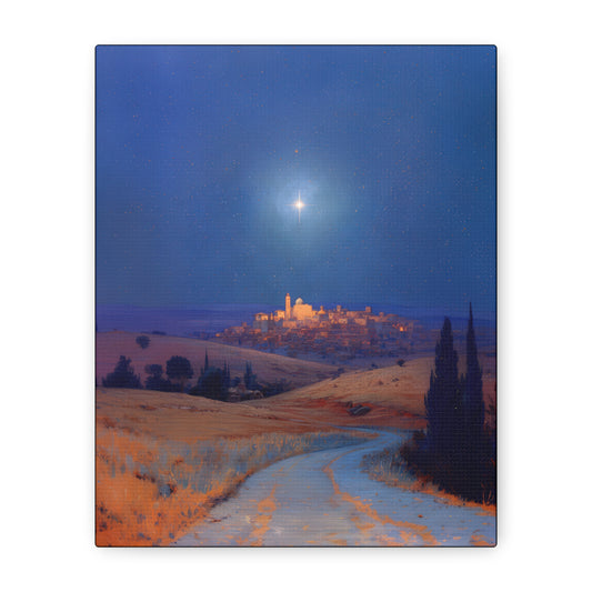 Bethlehem Wrapped in the Light of His Coming - Gallery Wrapped Canvas - Print - Religious Art for your Home - Catholic