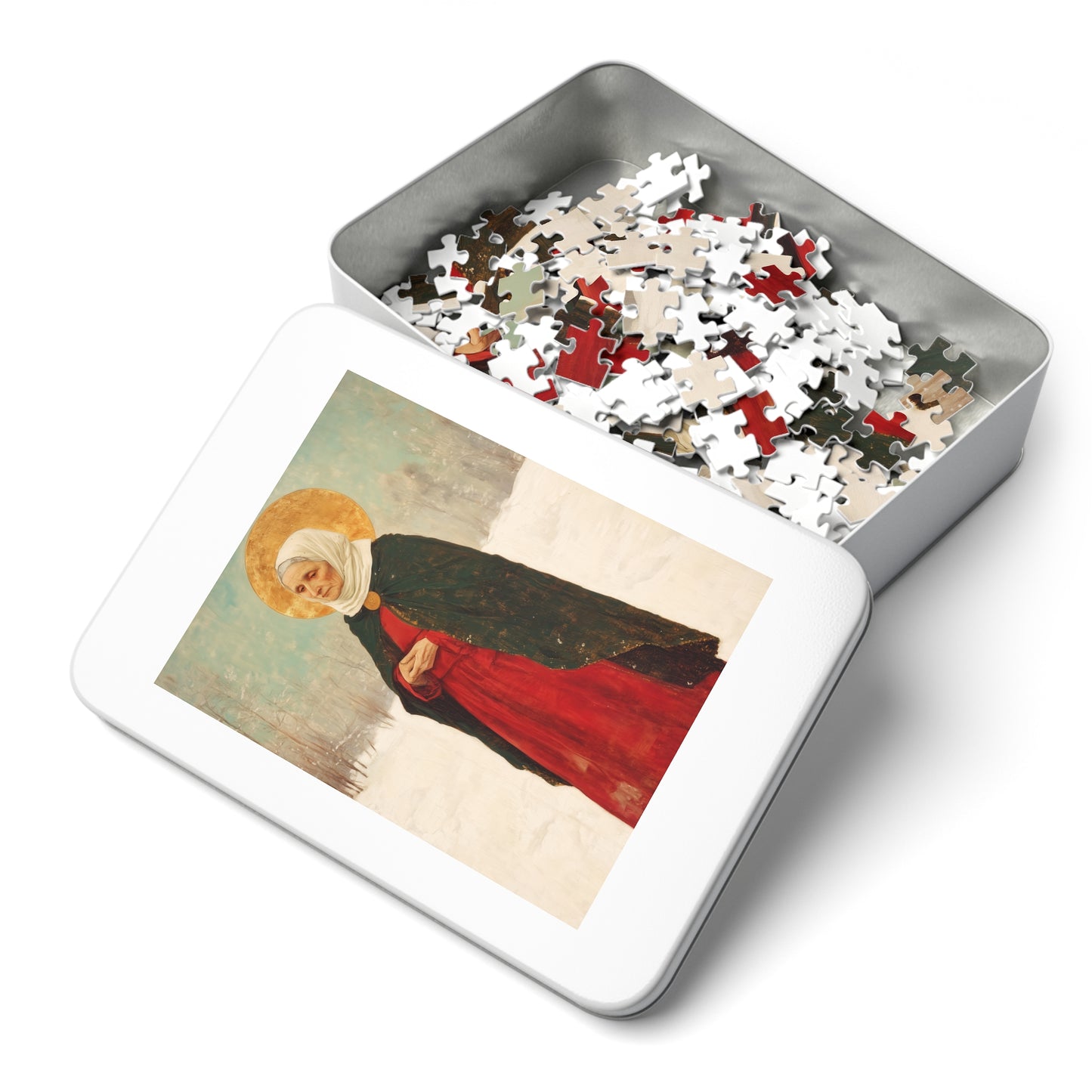 Saint Xenia - Russian Saint Art - Puzzle & Keepsake Tin - Religious Jigsaw Puzzle (30, 110, 252, 500,1000-Piece)