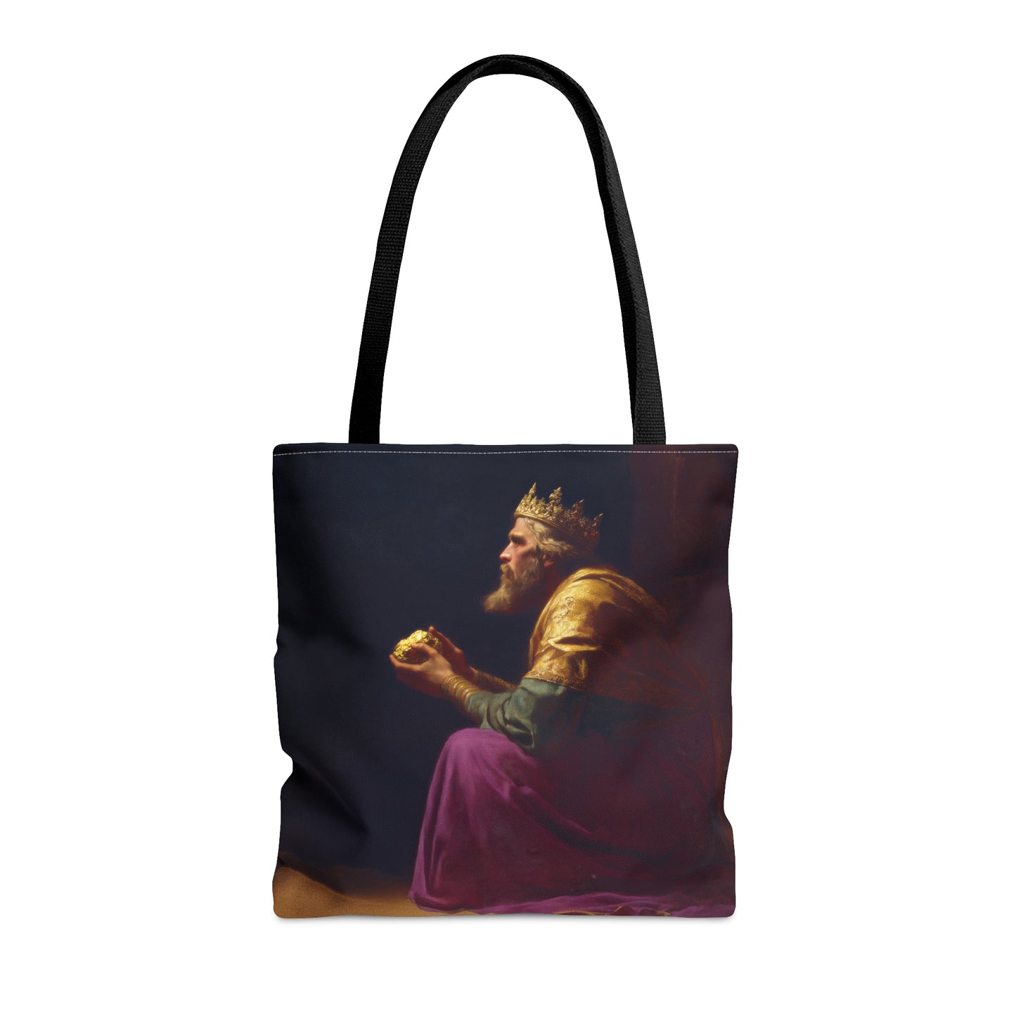 Melchior and the Gift Fit for a King - 3 Wise Men - Tote Bag - Large Medium Small Faith Art Bag - Re usable Tote Purse - Double Sided