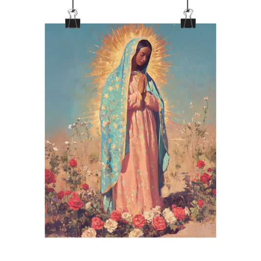 Our Lady of Guadalupe - Sanctified Souls Print - Multiple Sizes - Premium Matte Vertical Posters