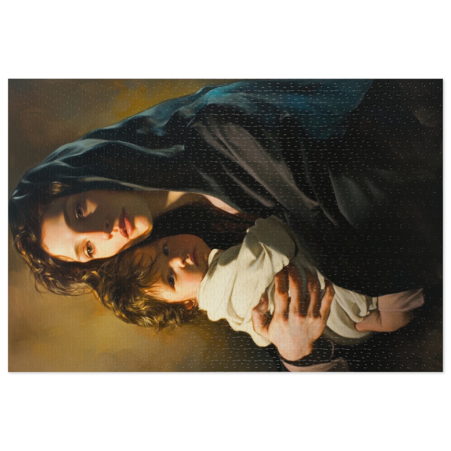 A mother's Gentle Embrace - Mary and The Christ Child - Puzzle and Keepsake Tin - Religious (30, 110, 252, 500,1000) - Catholic Families