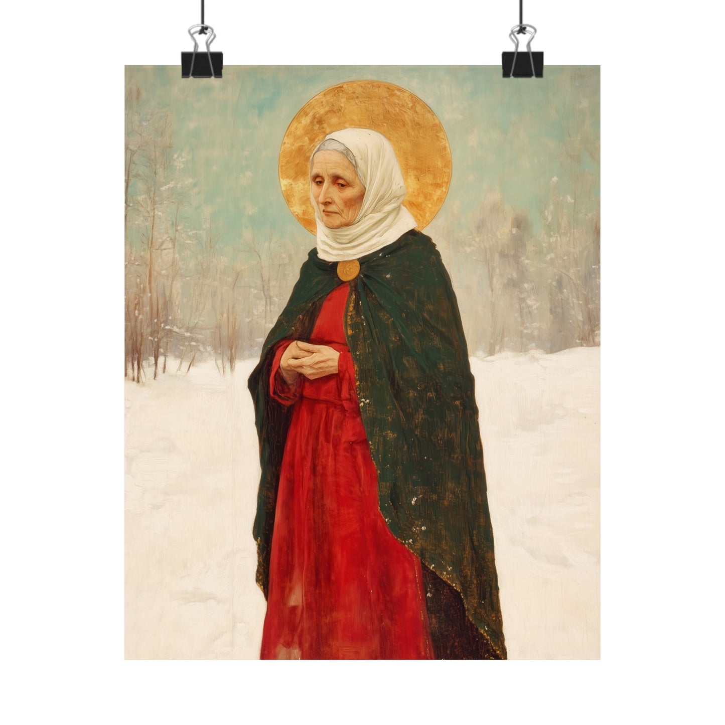 Saint Xenia - Russian Saint Art - Sanctified Souls Print - Multiple Sizes - Premium Matte Vertical Posters