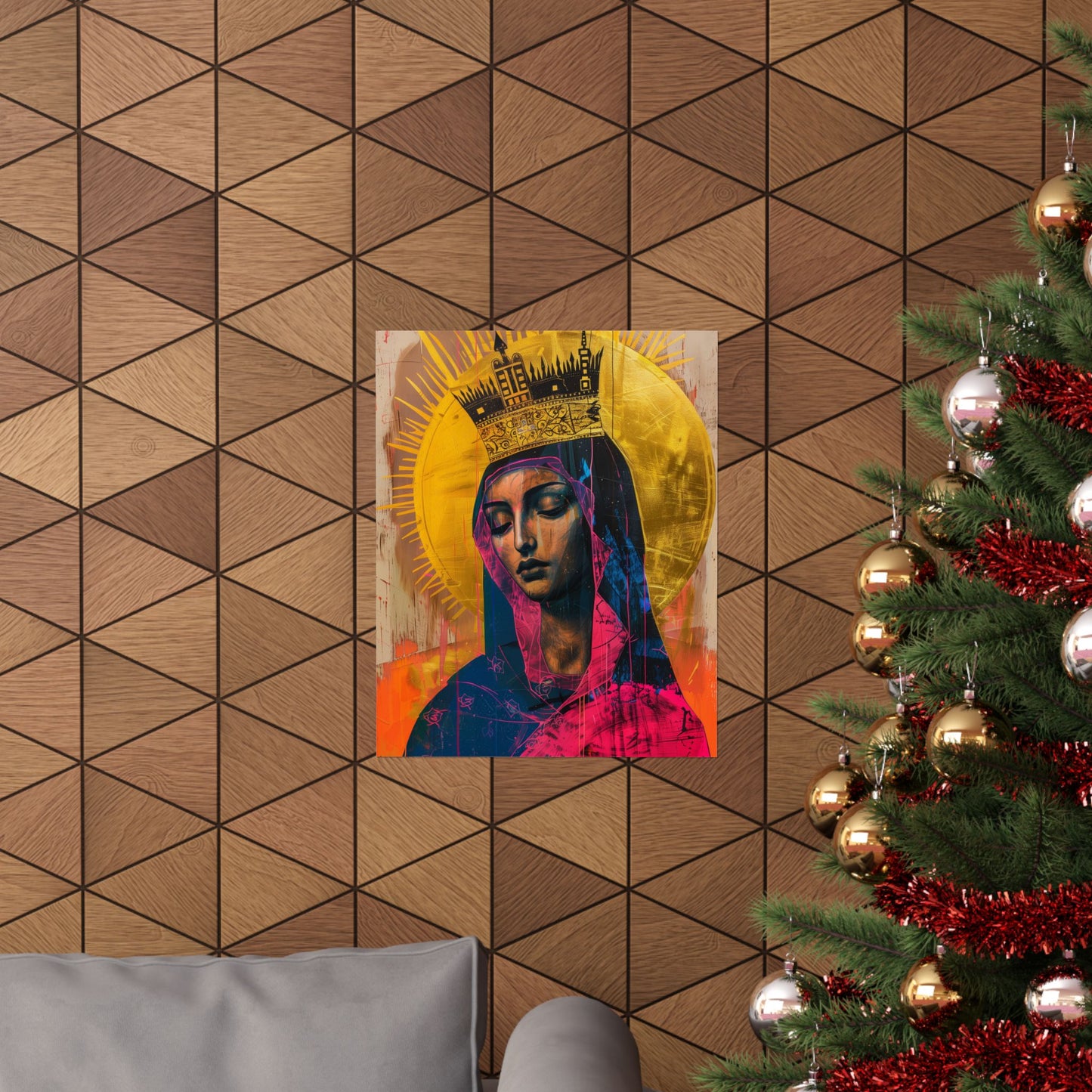 Mother Mary - Queen of the Universe Poster Print - Sanctified Souls Print - Multiple Sizes - Premium Posters - Catholic Art