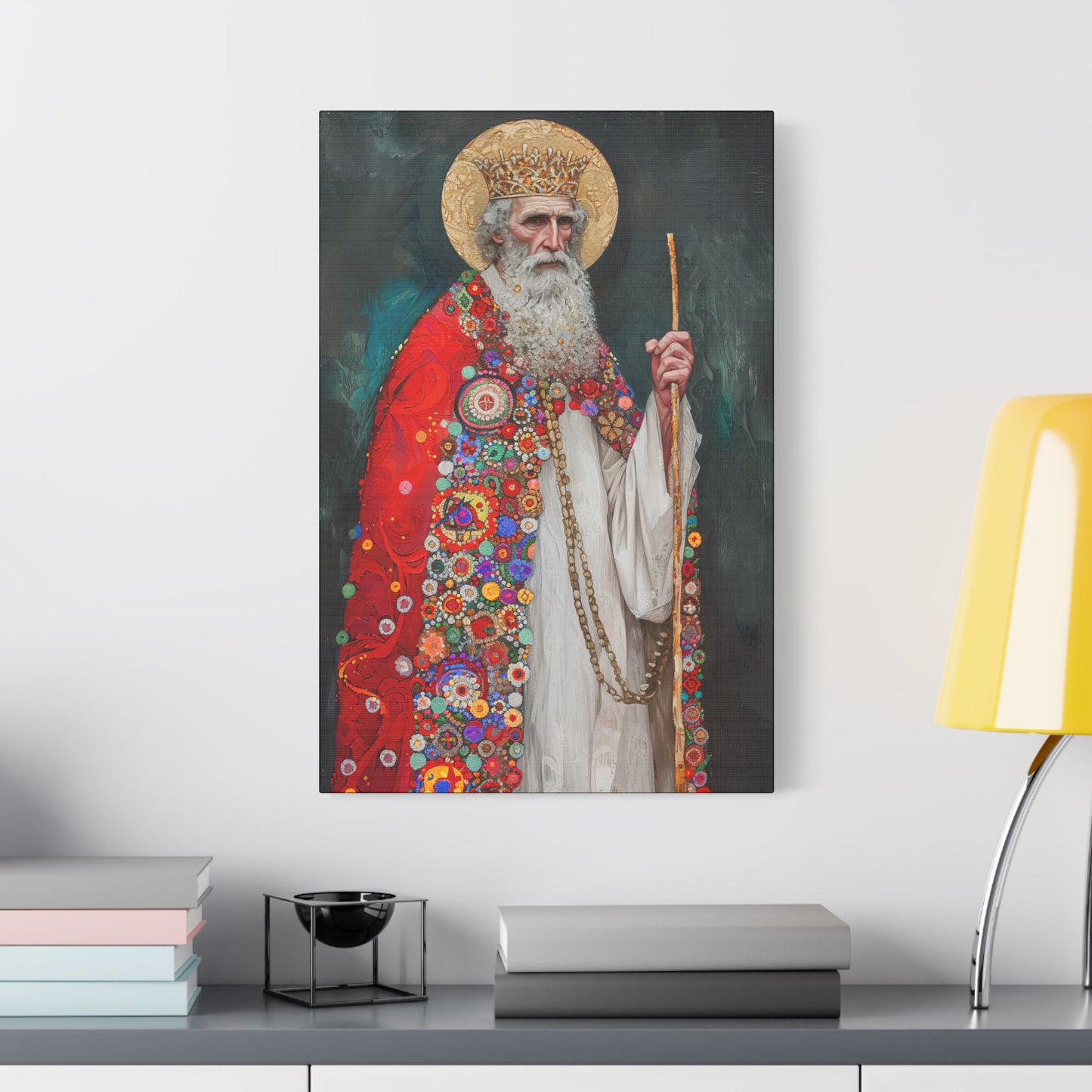 Saint Richard the Pilgrim / Richard of Wessex - Museum Wrapped Canvas - Sanctified Souls Print - Religious Art for your Home