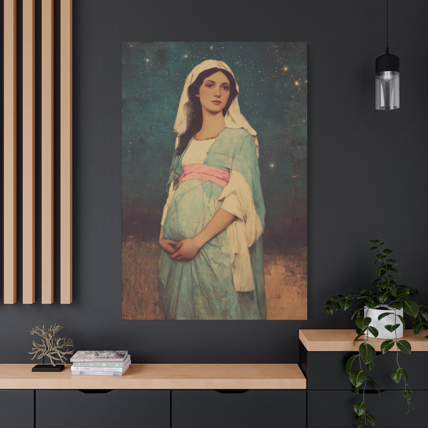Our Lady of 'O' - Our Lady of Expectation - Mother Mary - Marian Art - Gallery Wrapped Canvas - Print - Catholic Art Print