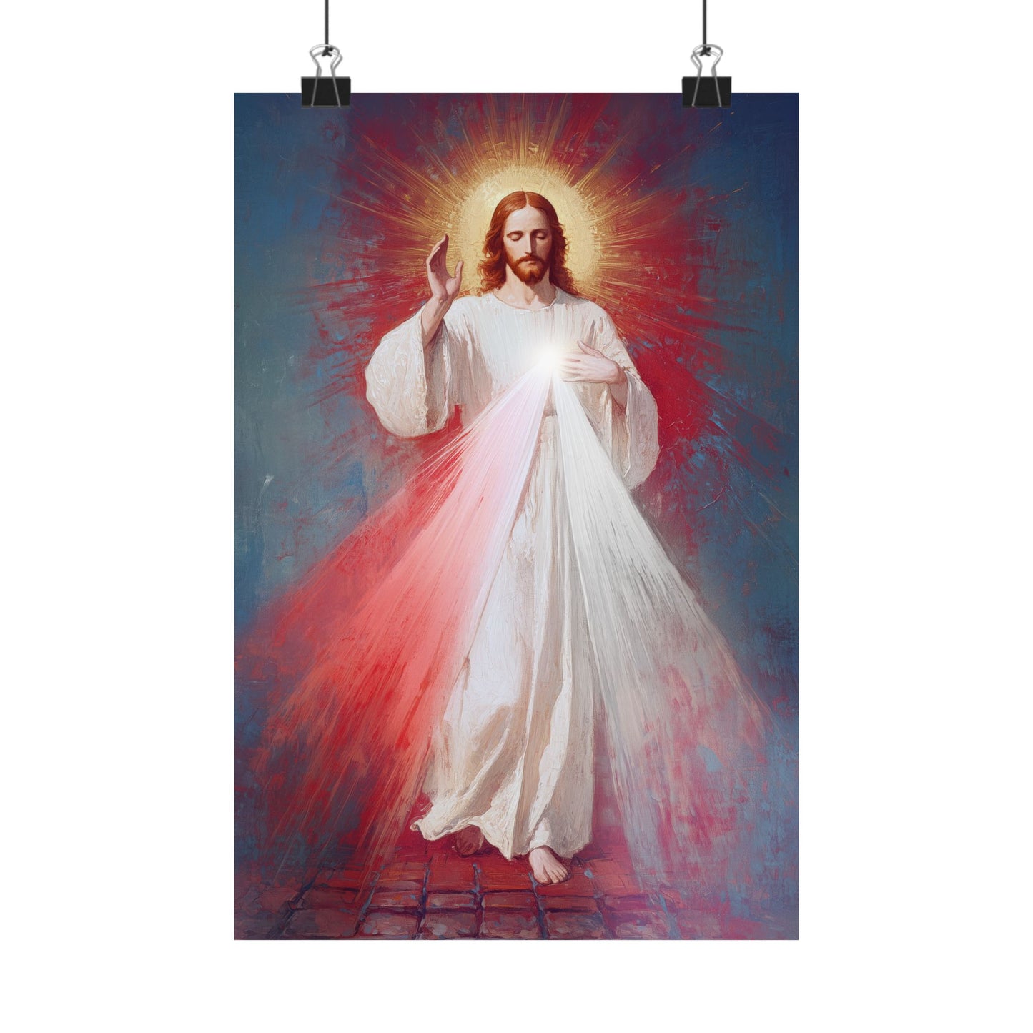 The Divine Mercy - Our Lord Jesus Christ  - Sanctified Souls Print - Multiple Sizes - Premium Matte Vertical Posters