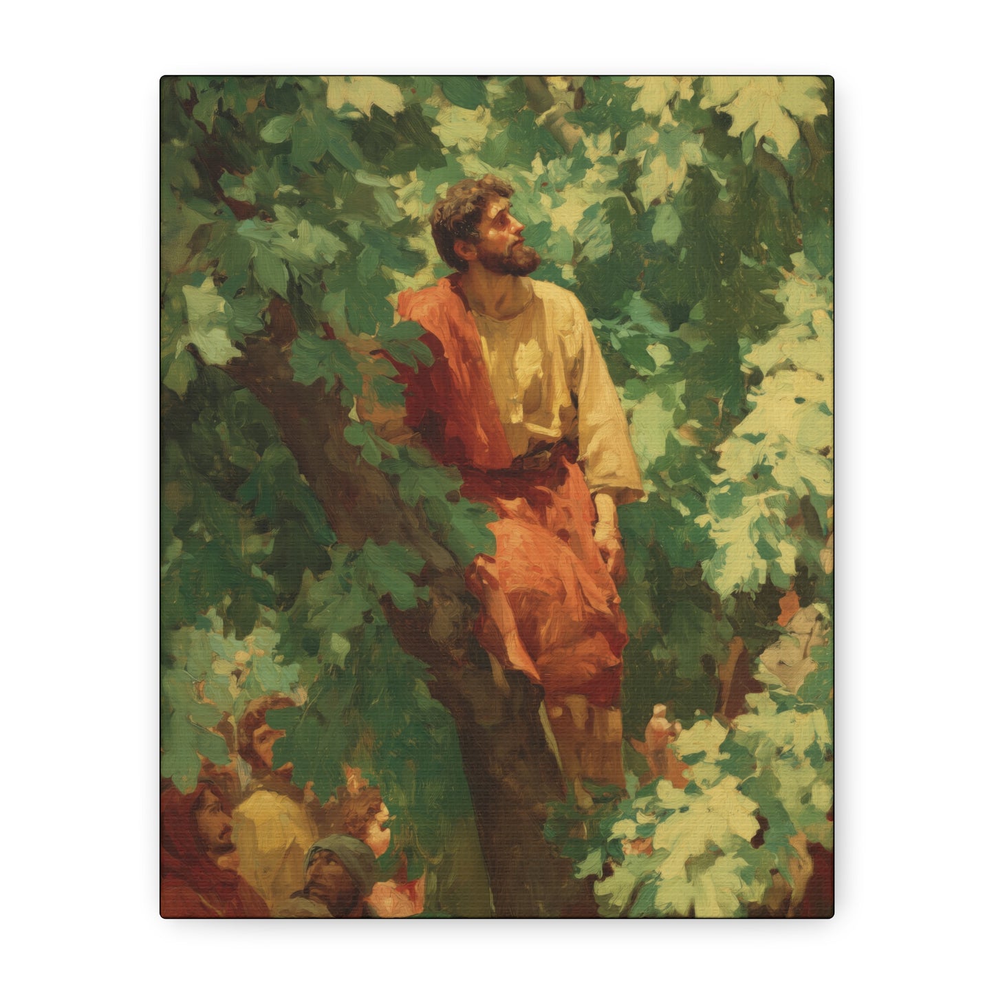 Zacchaeus - Gallery Wrapped Canvas - Print - Religious Art for your Home - Catholic Art Print