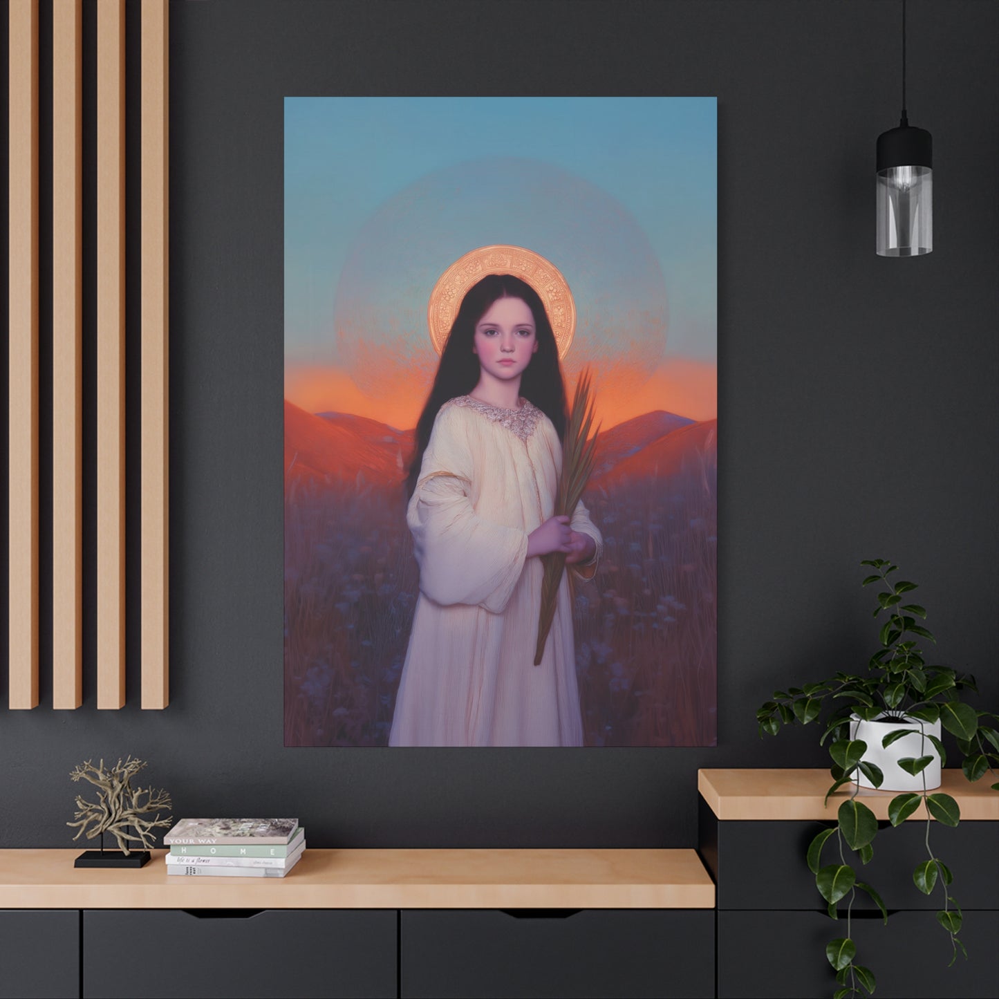 Saint Hope - Multiple Sizes - Catholic Home art - Museum Wrapped Canvas - Sanctified Souls Print - Martyr Saint