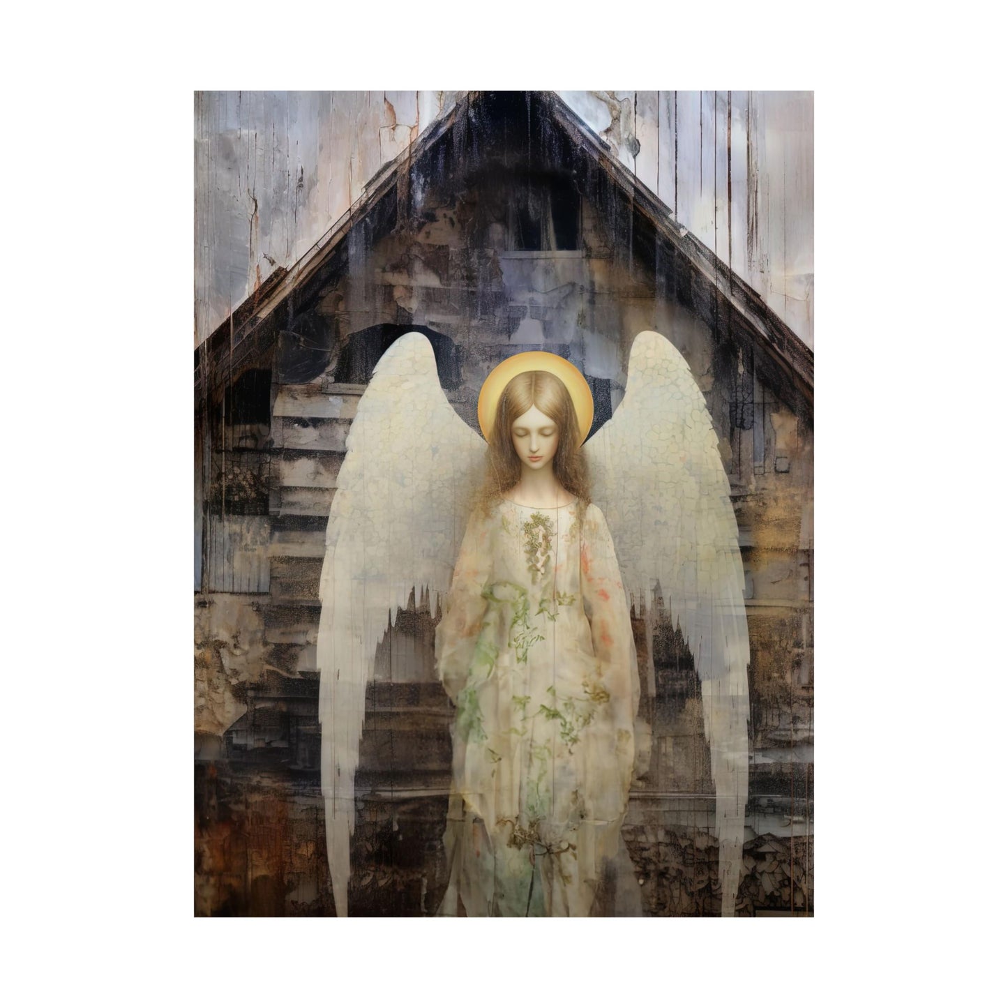 The Unseen Protector - Sanctified Souls Print - Multiple Sizes - Premium Matte Vertical Poster - Guardian Angel