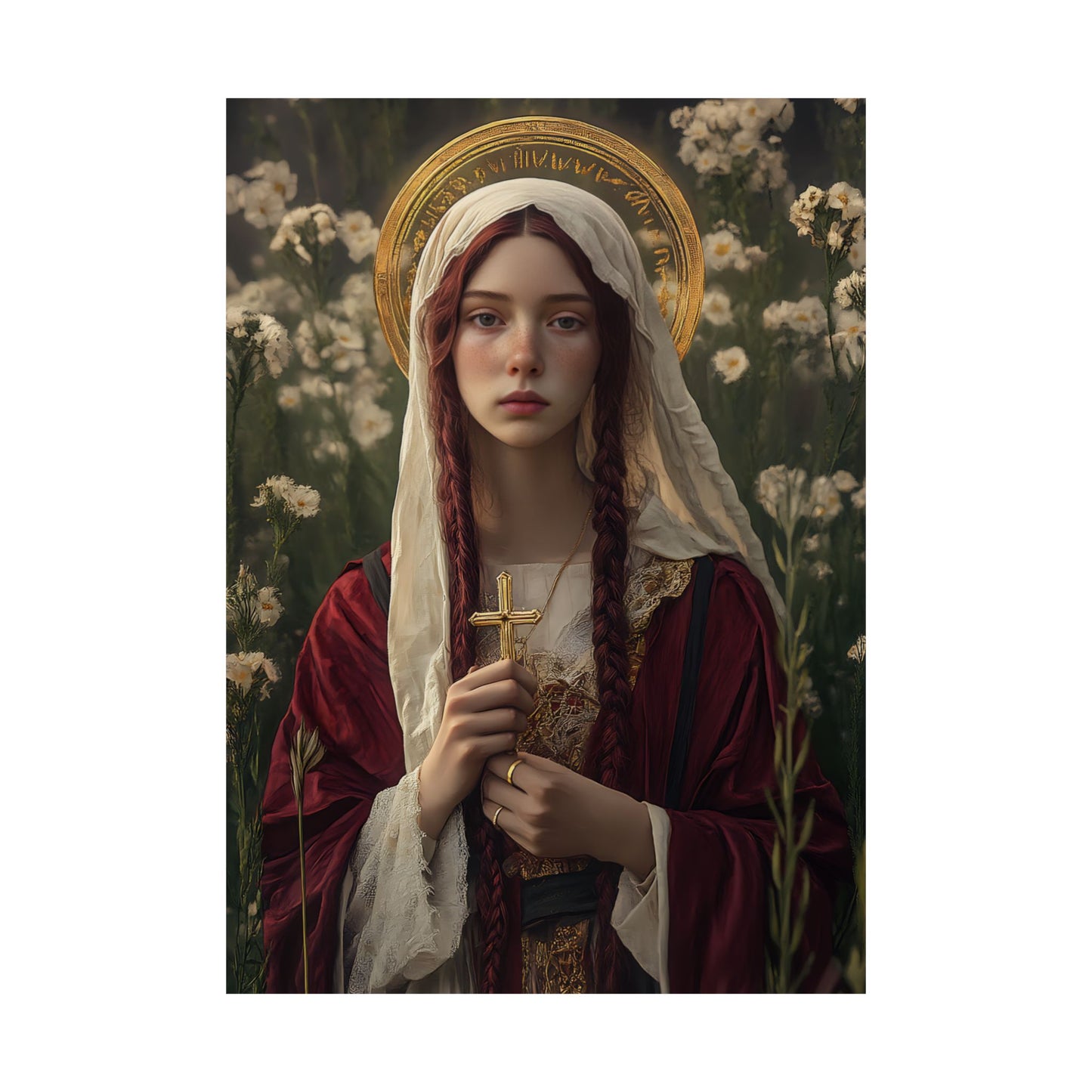 Saint Hilaria - Sanctified Souls Print - Multiple Sizes - Premium Matte Vertical Posters