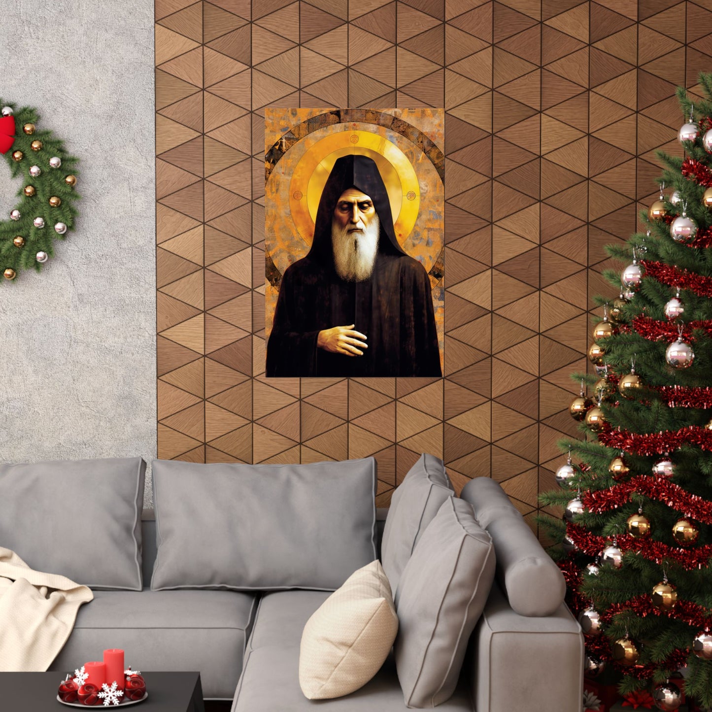 Saint Charbel Makhlouf - Sanctified Souls Print - Multiple Sizes - Premium Matte Vertical Posters - Catholic Religious Art for the home