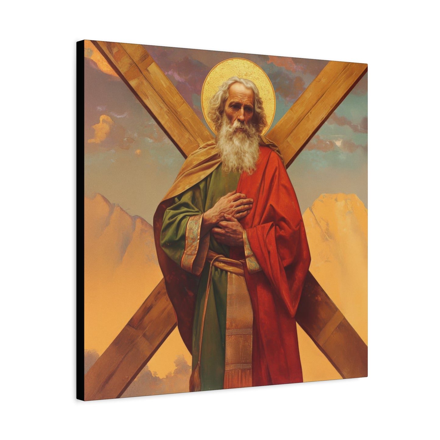 Saint Andrew the Apostle - Gallery Wrapped Canvas - Print - Religious Art for your Home - Catholic