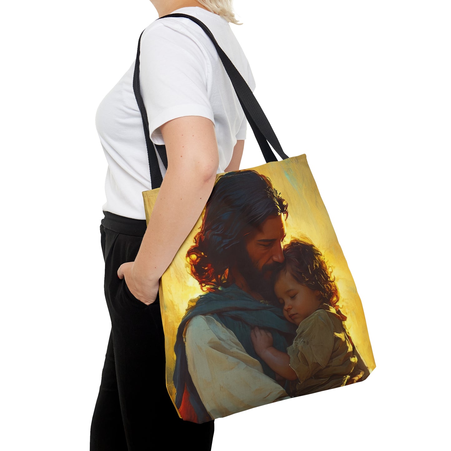 Divine Protector of the Innocent Tote Bag - Large Medium Small Faith Art Bag - Catholic Faith Purse - Religious Carry All