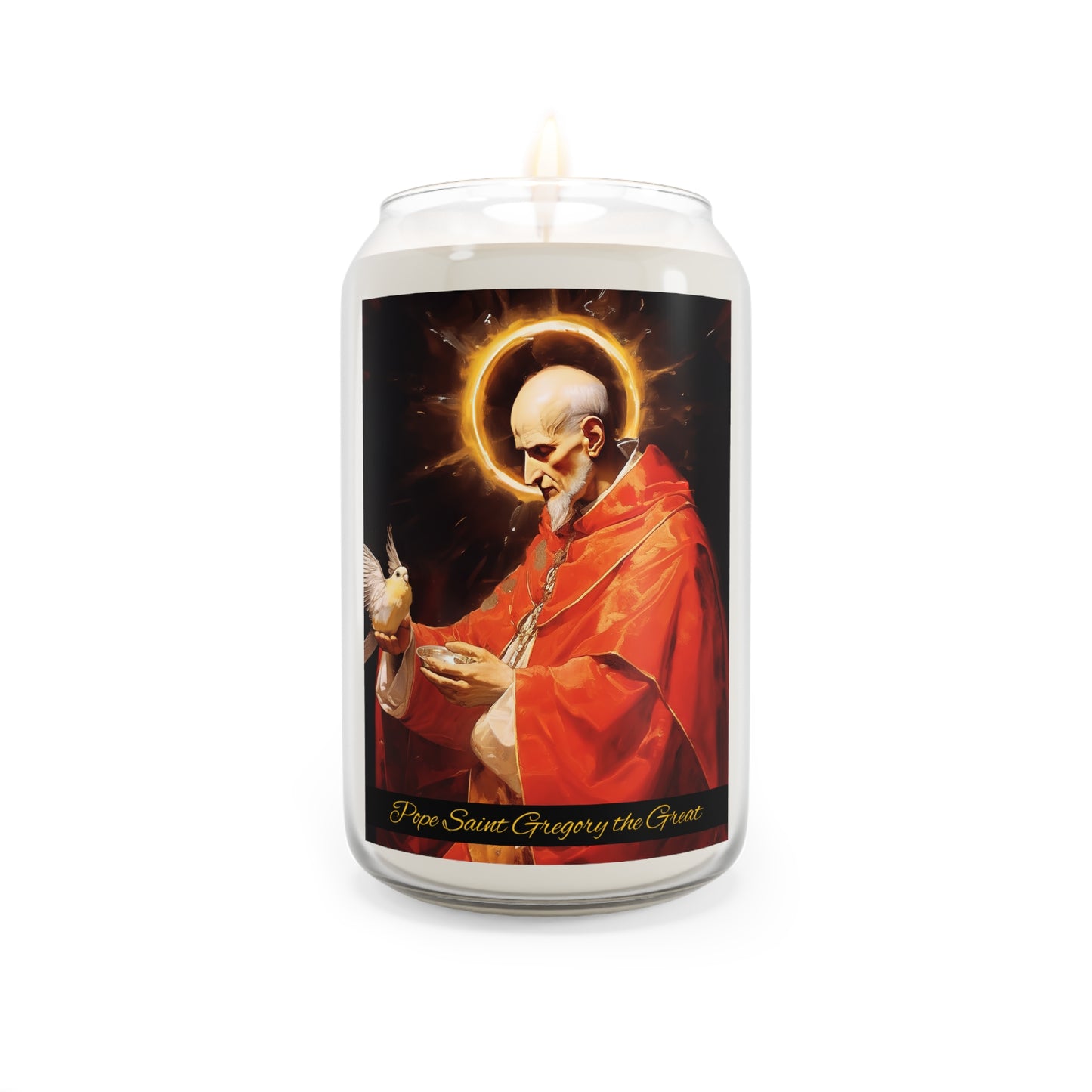 Pope Saint Gregory the Great  - Scented Prayer Candle, 13.75oz - Tall Size - Religious Prayer Candle - Catholic Art