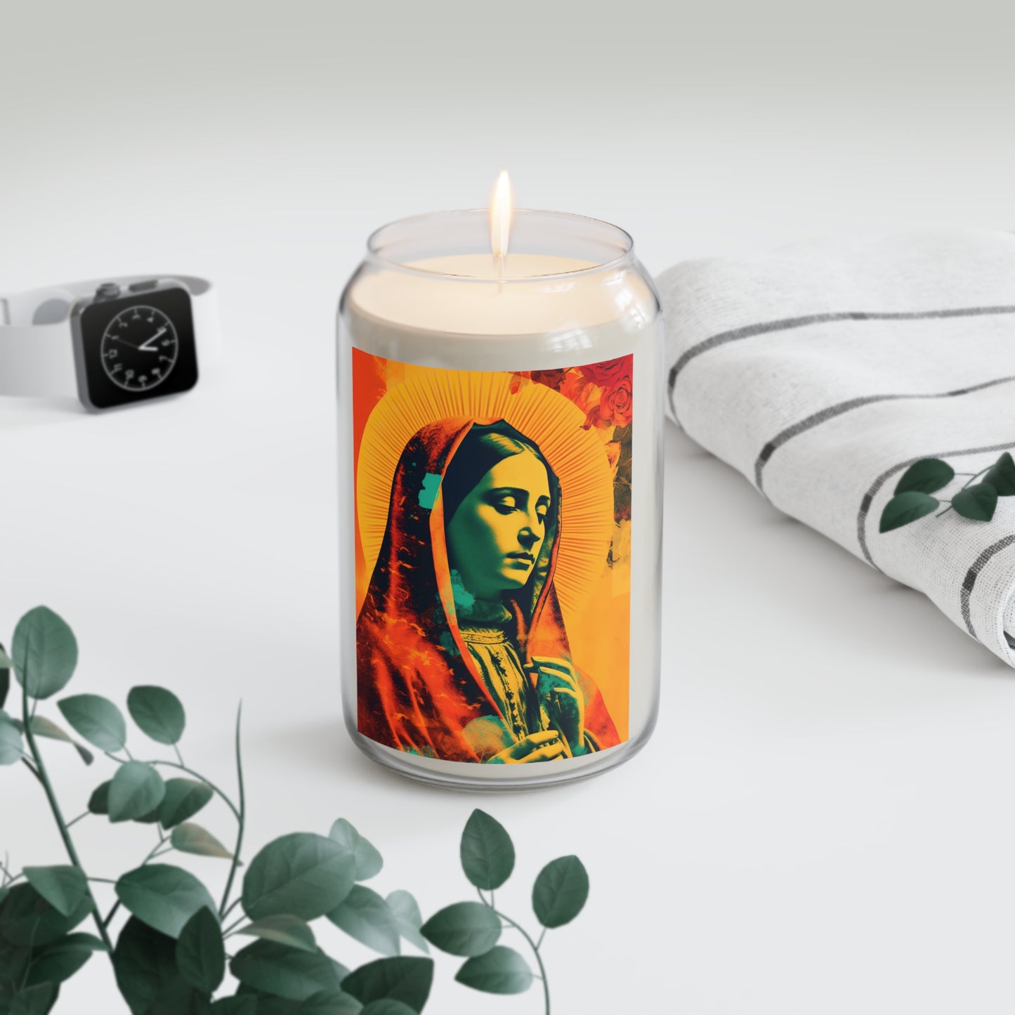 Our Lady's Abundant Love  - Scented Prayer Candle, 13.75oz - Tall Size - Religious Prayer Candle - Catholic Art - Religious Gift