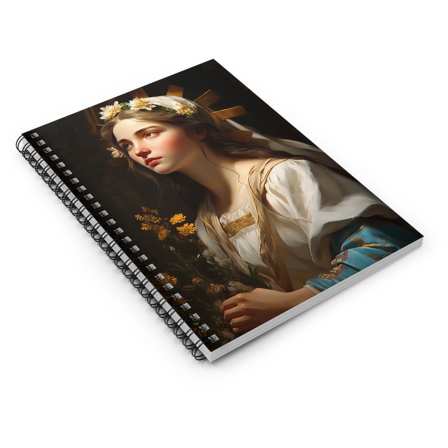 Saint Zita of Lucca - Sanctified Souls Art - Religious Based Notebook - Spiral Notebook - Ruled Line