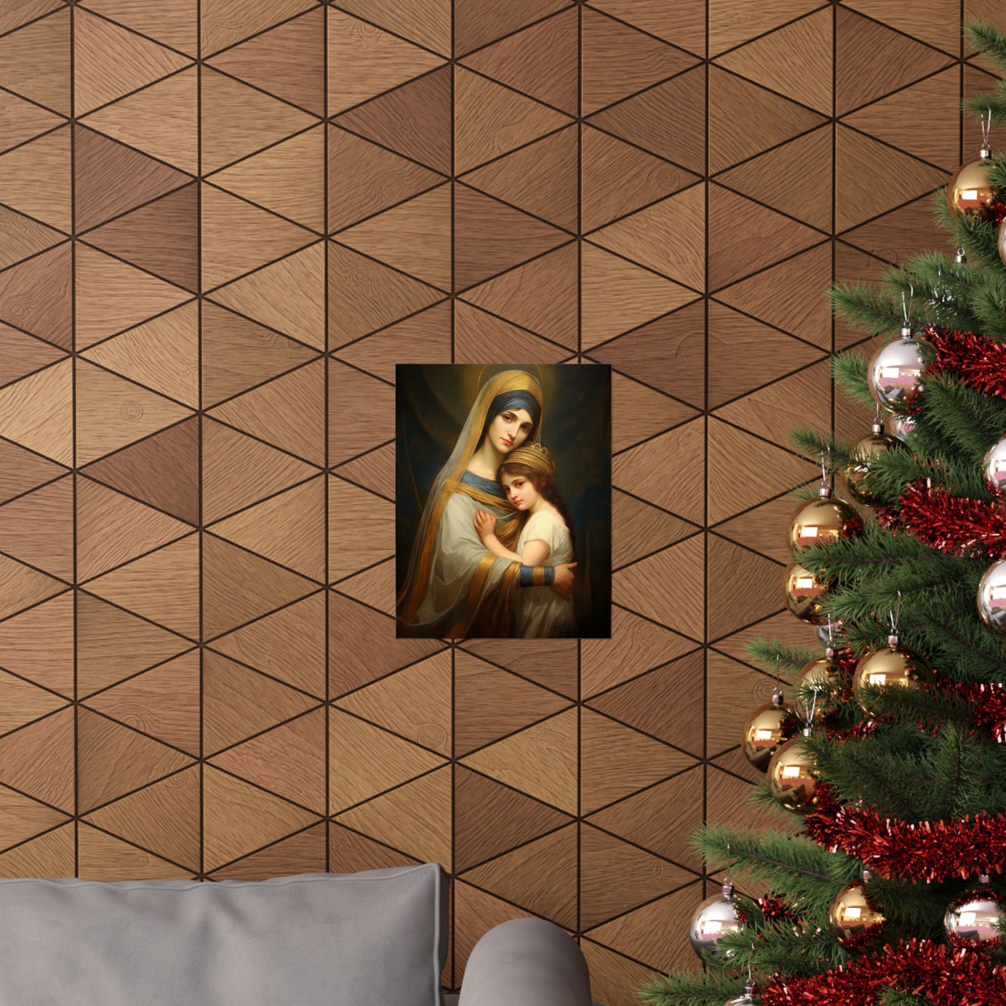Saint Anne mother to Mary the Blessed Virgin - Sanctified Souls Print - Multiple Sizes - Premium Matte Vertical Posters