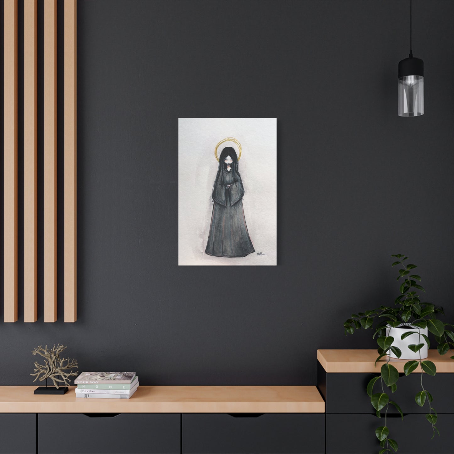 Blessed Mary Magdalen Kiota Hand-Drawn Catholic Canvas Print | Martyrs of Japan Sacred Art | Sanctified Solocosmo Religious Artwork