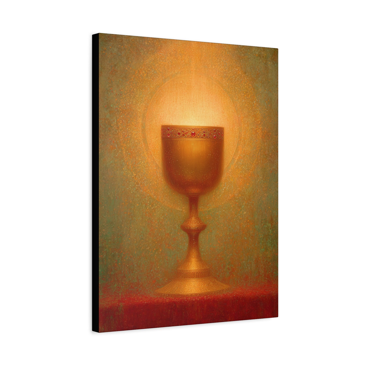 Chalice of the Lamb, Light of the World - The Holy Grail - Gallery Wrapped Canvas - Print - Religious Art for your Home - Catholic Art