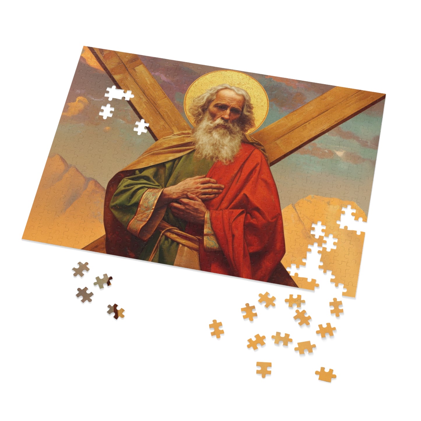 Saint Andrew the Apostle - - Puzzle and Keepsake Tin - Religious Jigsaw Puzzle (30, 110, 252, 500,1000-Piece) - Religious Puzzle