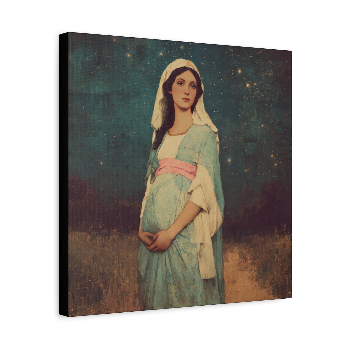 Our Lady of 'O' - Our Lady of Expectation - Mother Mary - Marian Art - Gallery Wrapped Canvas - Print - Catholic Art Print