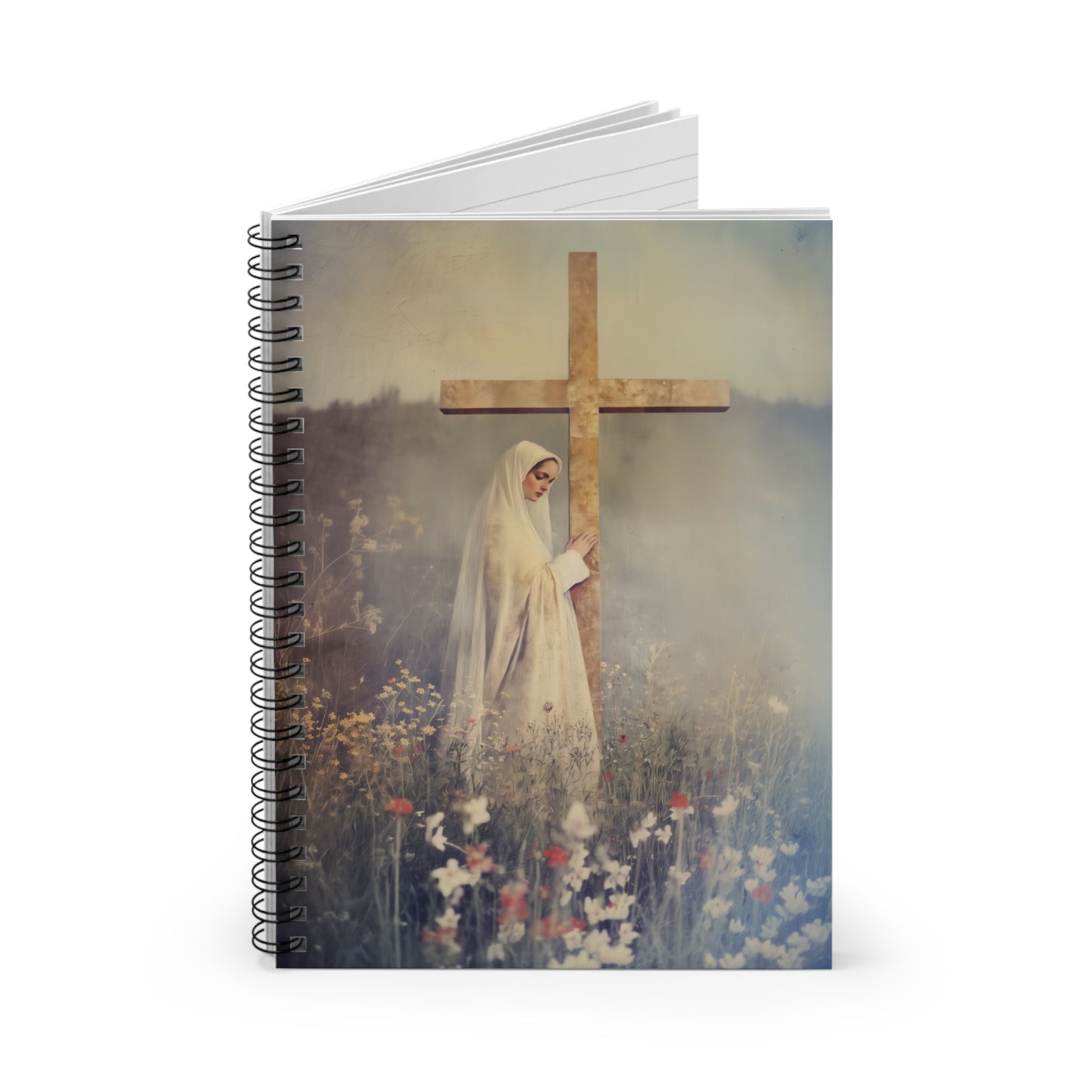 The Feast of the Exaltation of the Holy Cross - Sanctified Souls Art - Religious Based Notebook - Spiral Notebook - Prayer journal
