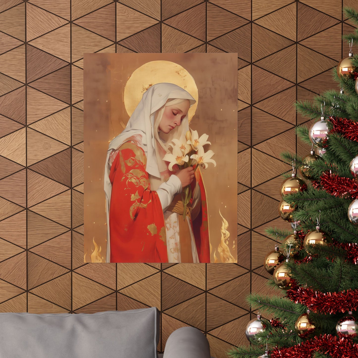Saint Faith of Agen - Sanctified Souls Print - Multiple Sizes - Premium Matte Vertical Posters