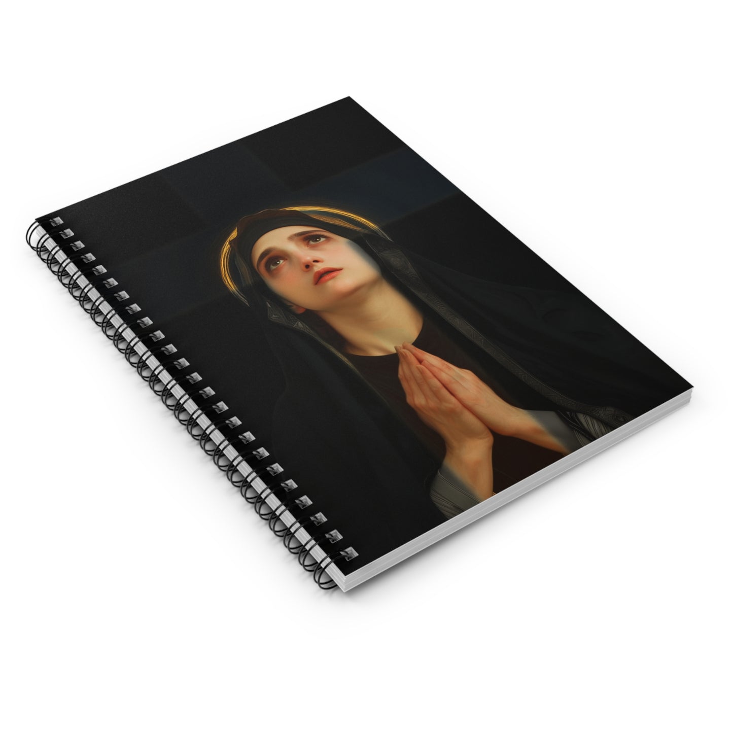 Our Lady of the Cross - Mother Mary  - Our Lady of the Crucifix - Marian Art - Journal - Spiral notebook - Religious Based Notebook