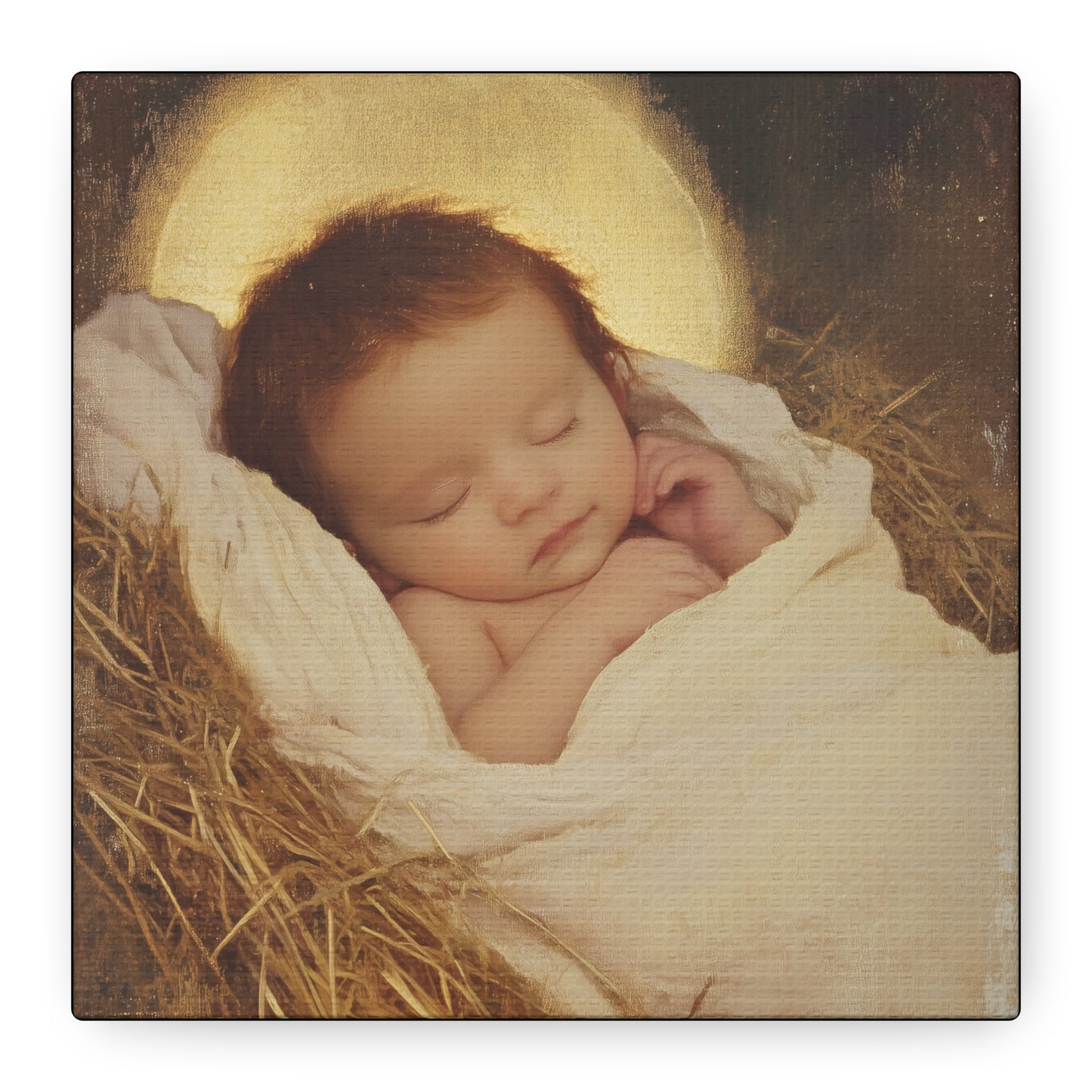 Jesus, the Newborn Light of the World - Gallery Wrapped Canvas - Print - Religious Art for your Home - Catholic Art Print