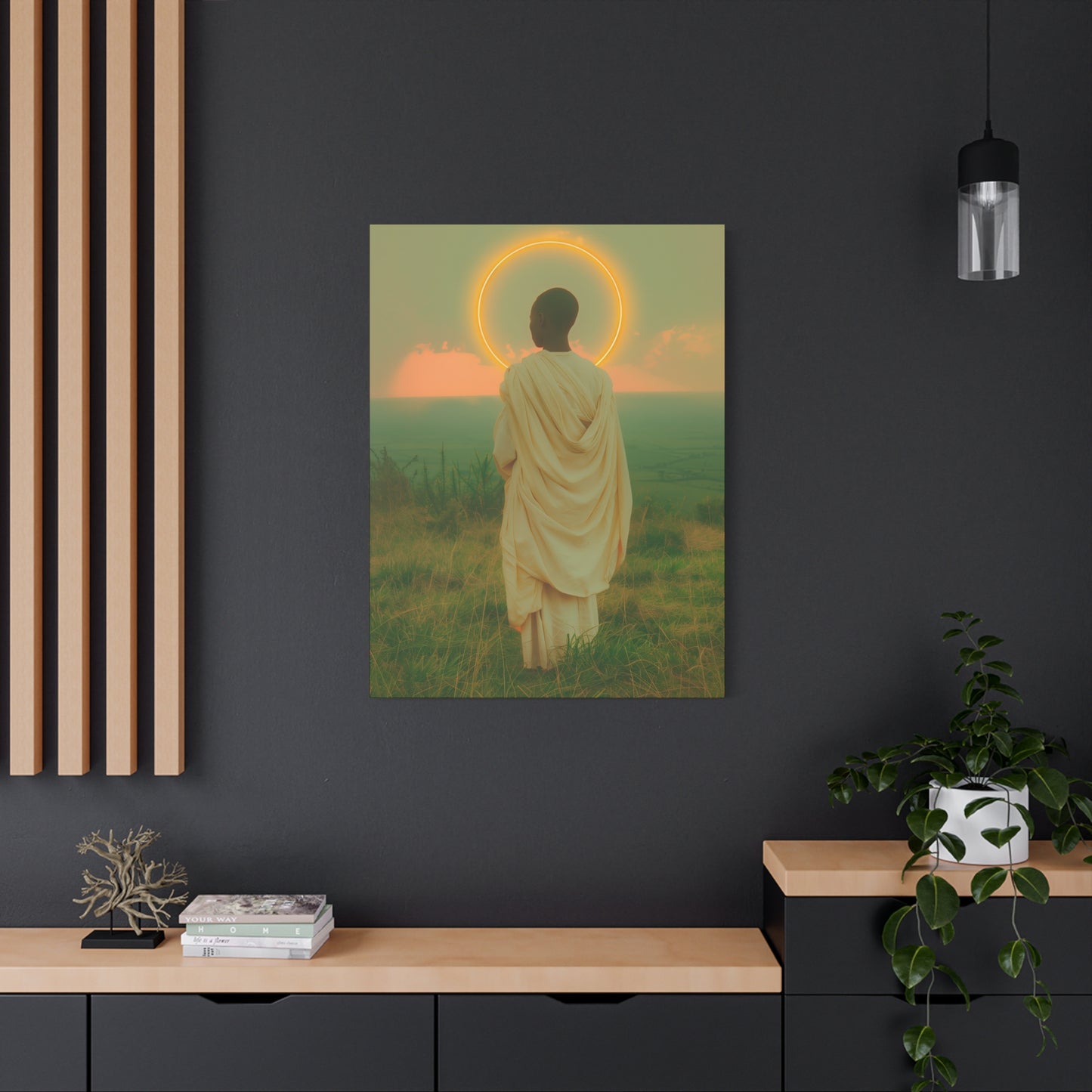 Saint Charles Lwanga -  Museum Wrapped Canvas - Sanctified Souls Print - Religious Art for your Home - Catholic Patron Saint Art